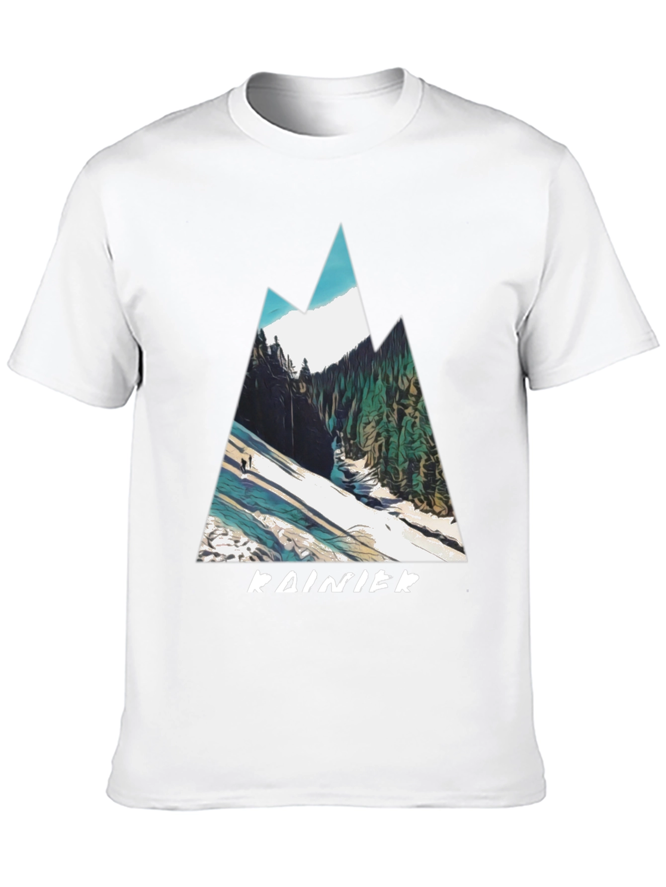 Rainier Mountain Graphic Tee - Black