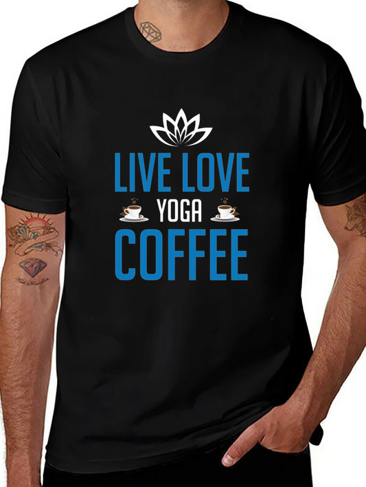 Live Love Yoga Coffee Black Graphic Tee