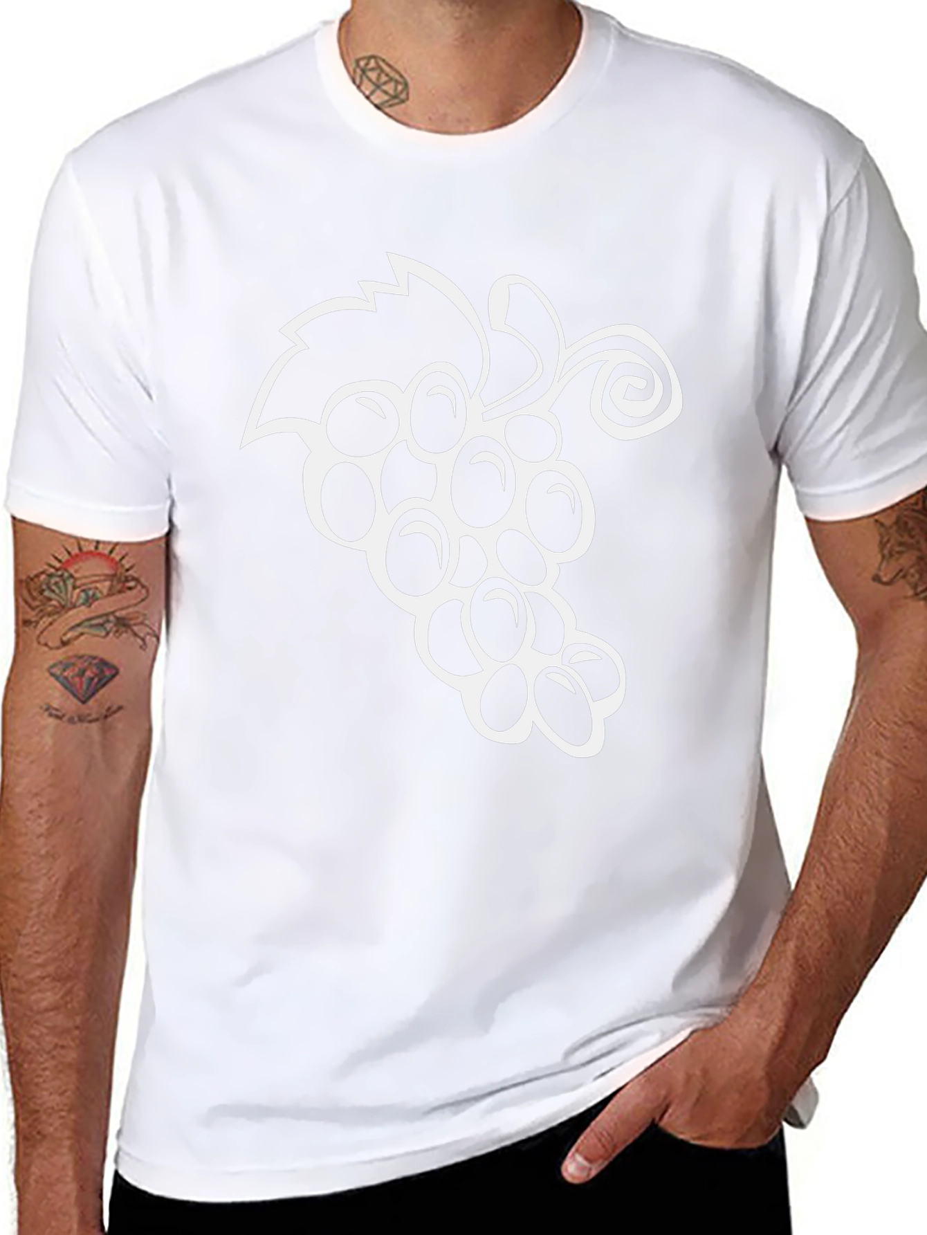 Grape Vine Graphic Tee - Black Unisex T-Shirt