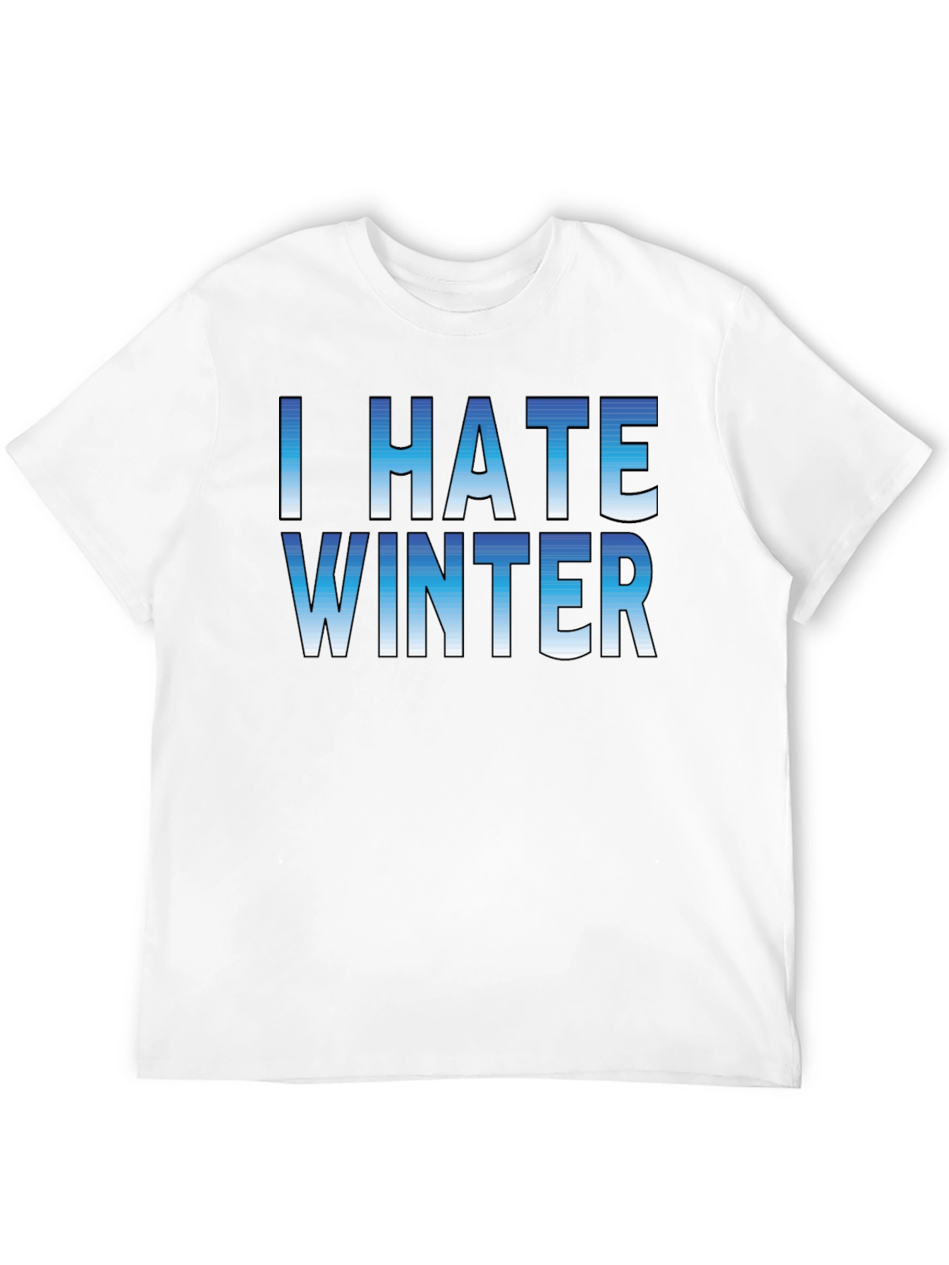 I Hate Winter Graphic Tee - Unisex Black T-Shirt