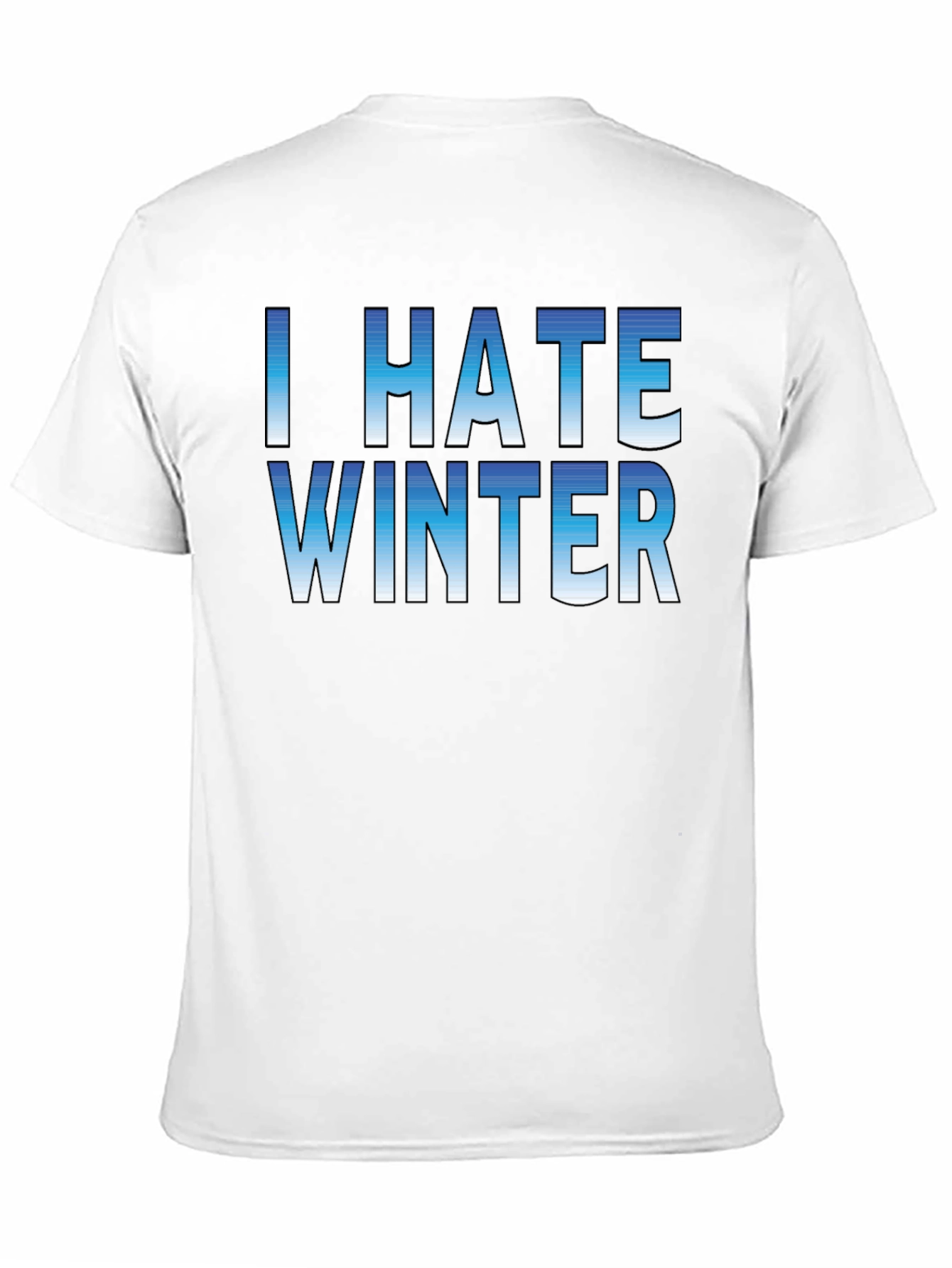 I Hate Winter Graphic Tee - Unisex Black T-Shirt