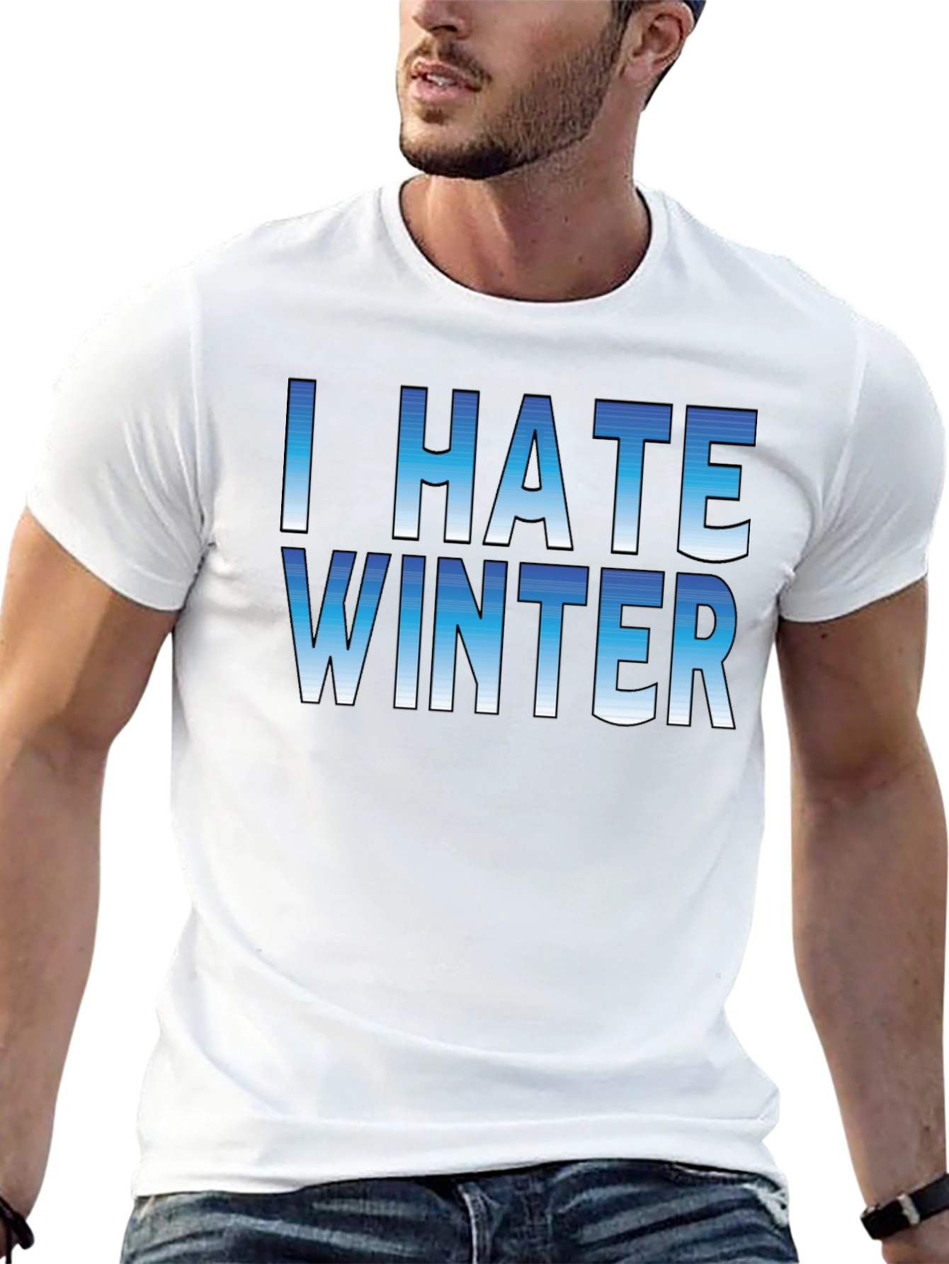 I Hate Winter Graphic Tee - Unisex Black T-Shirt