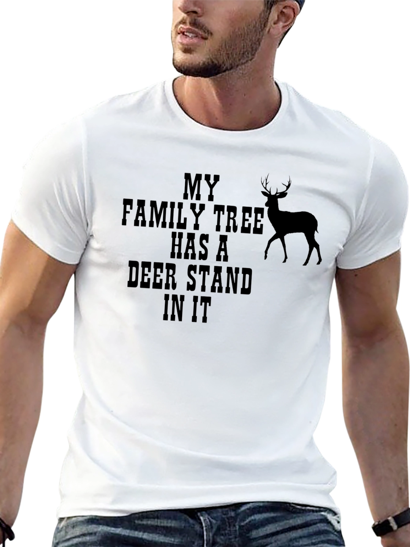 Deer Stand Family Tree Graphic Tee - Black