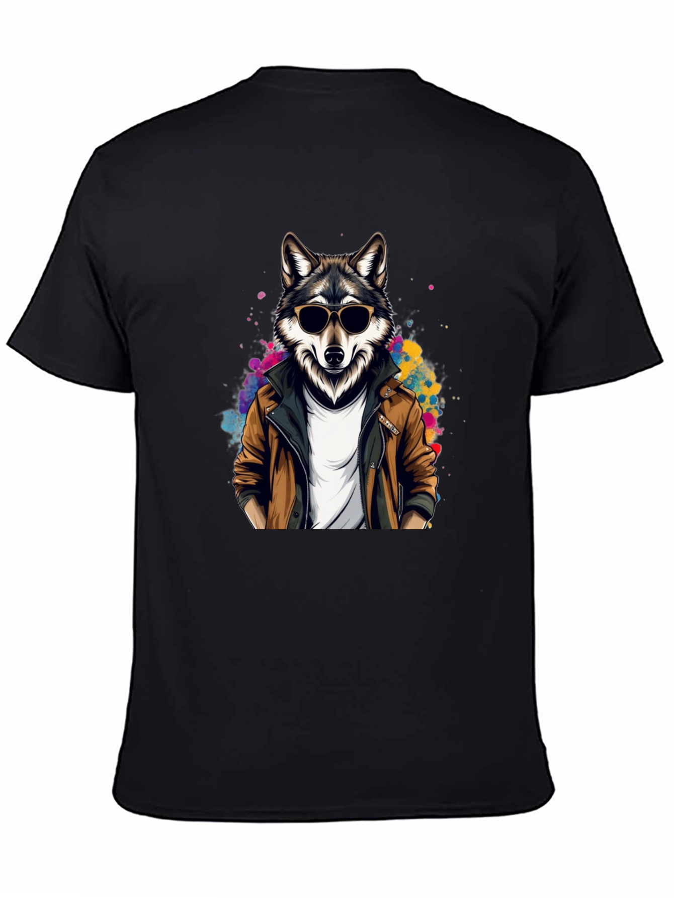 Cool Wolf in Leather Jacket T-Shirt