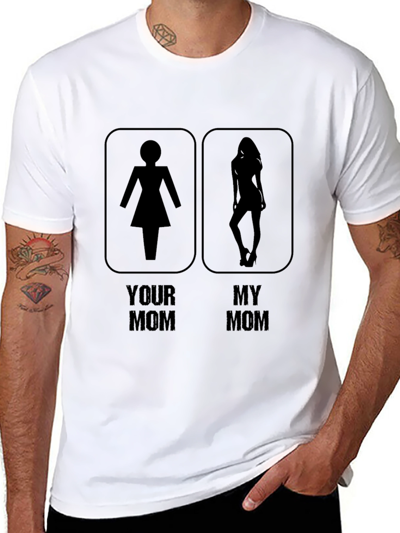 Humorous My Mom Graphic Tee - Novelty T-Shirt