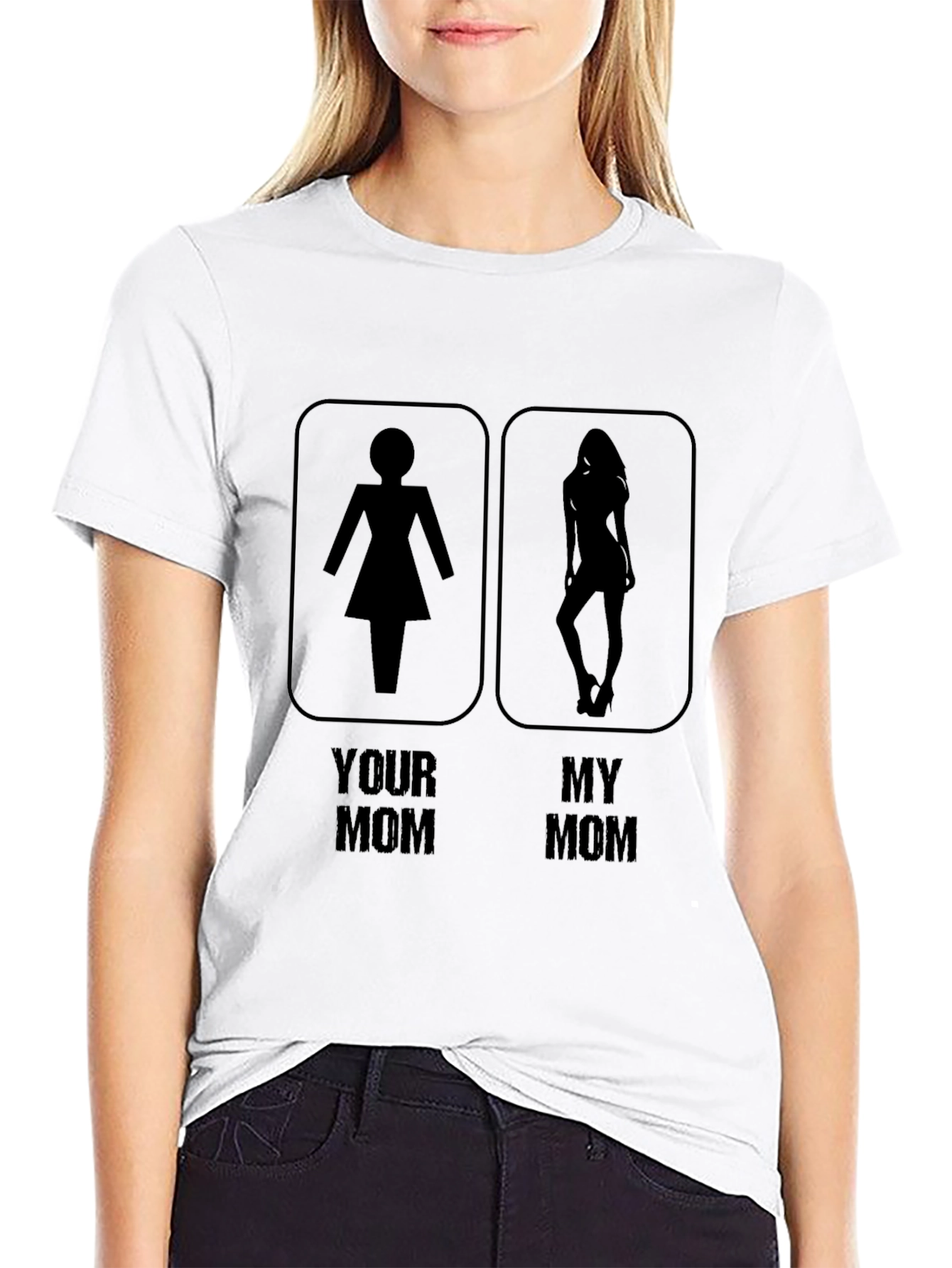 Humorous My Mom Graphic Tee - Novelty T-Shirt