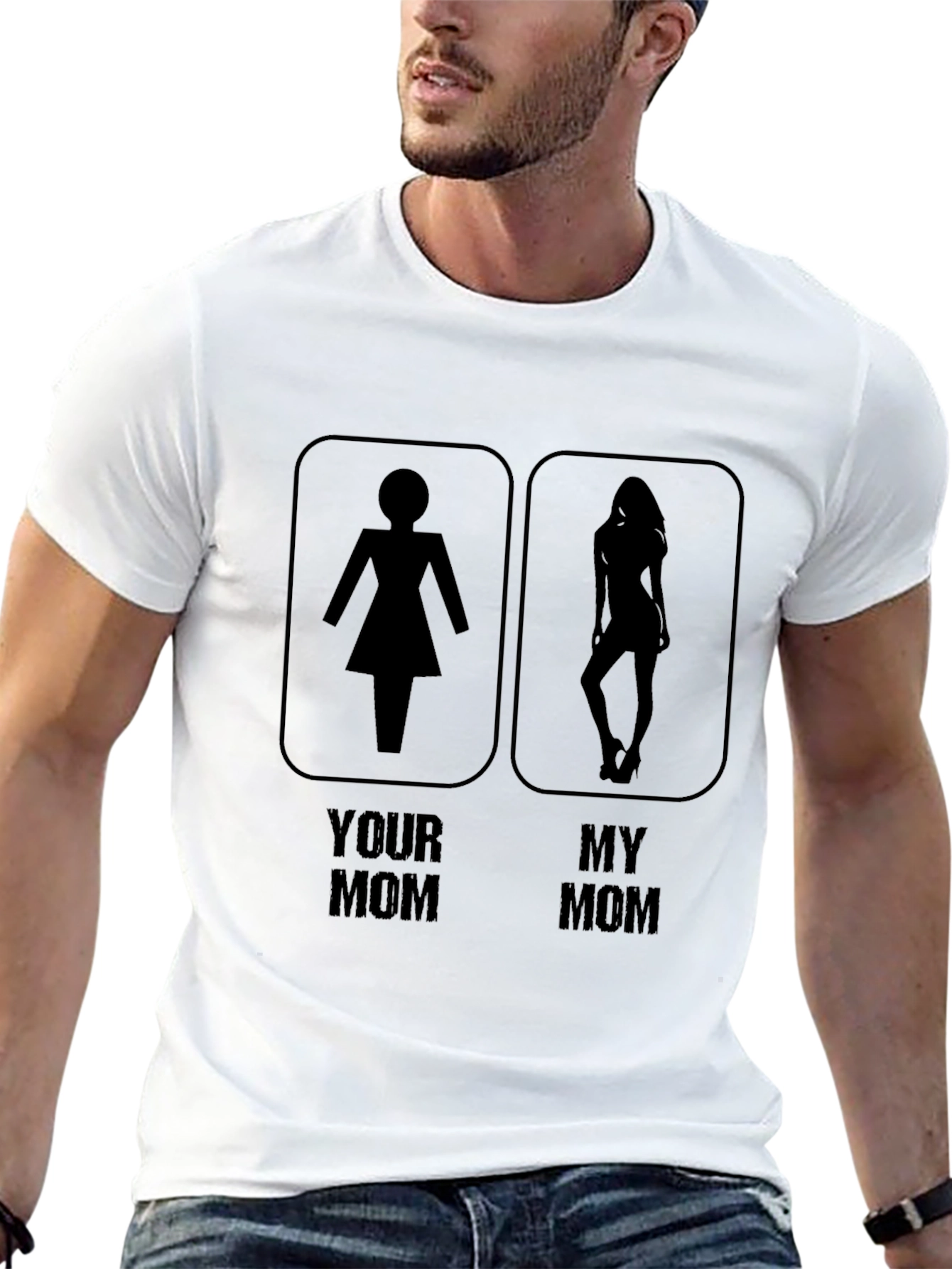 Humorous My Mom Graphic Tee - Novelty T-Shirt