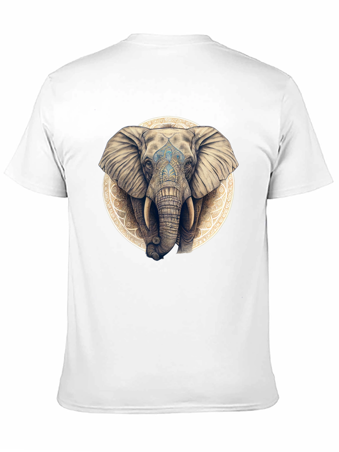 Elephant Mandala Graphic Tee - Black