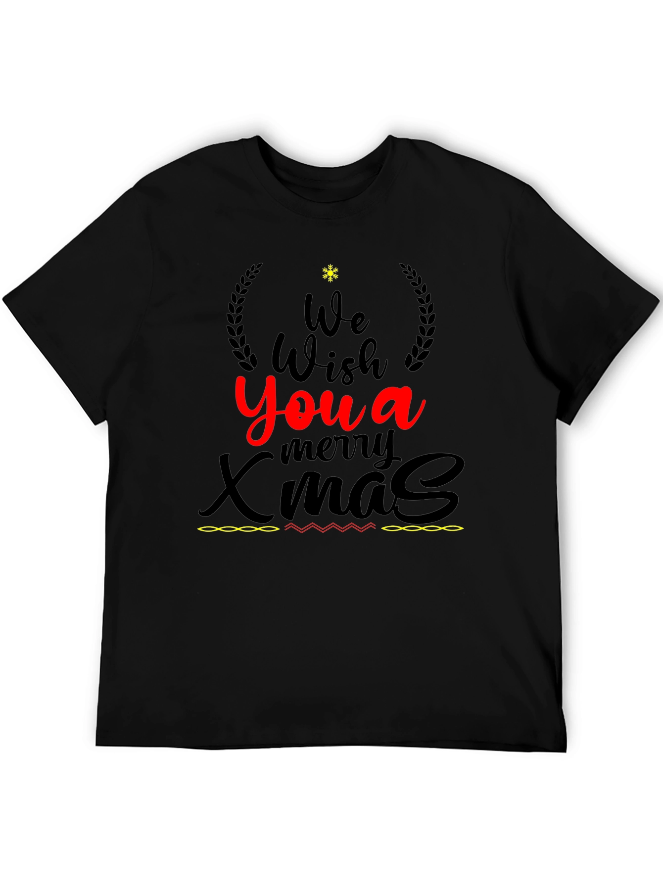 Festive We Wish You a Merry Xmas Graphic T-Shirt