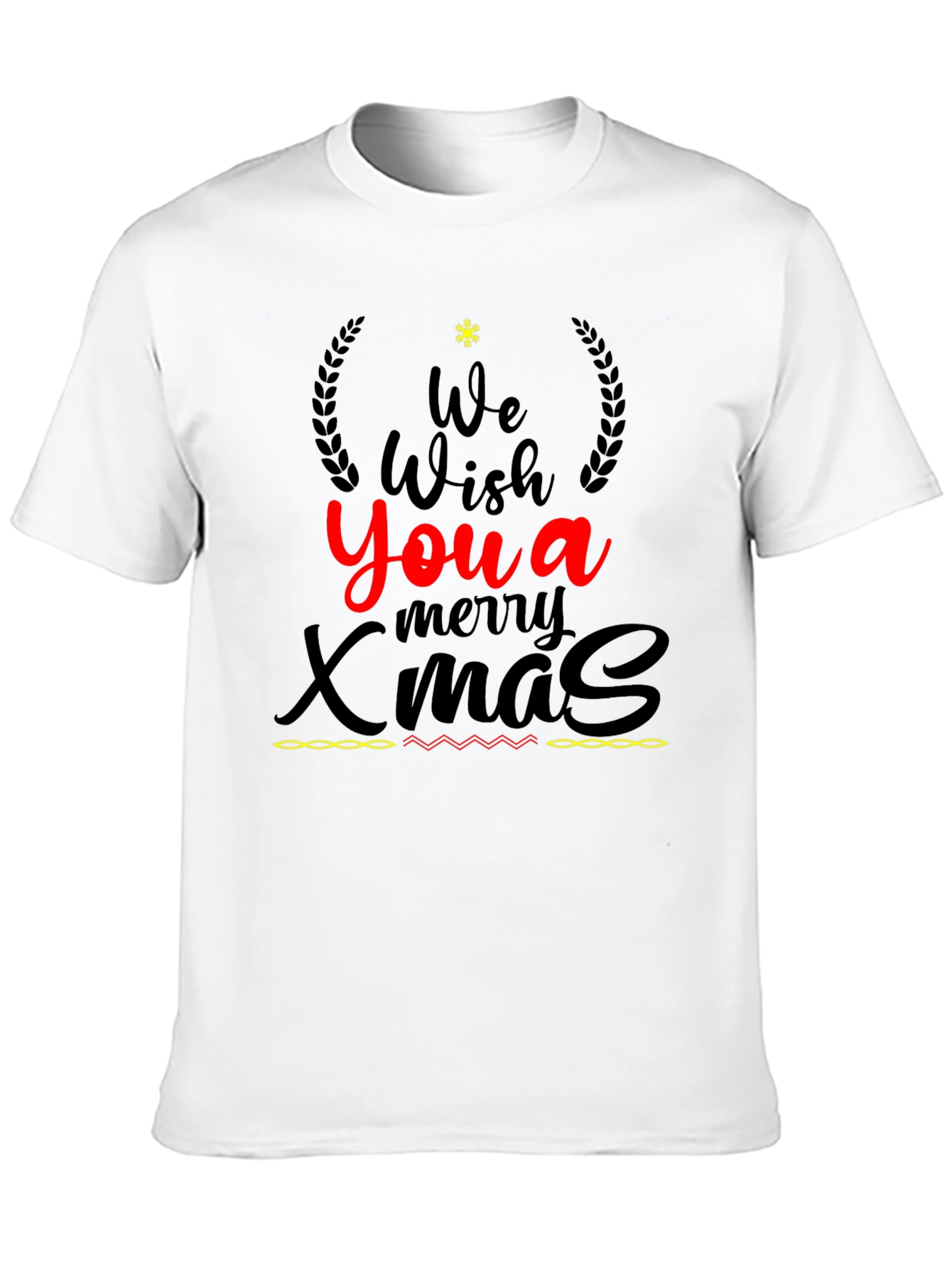 Festive We Wish You a Merry Xmas Graphic T-Shirt
