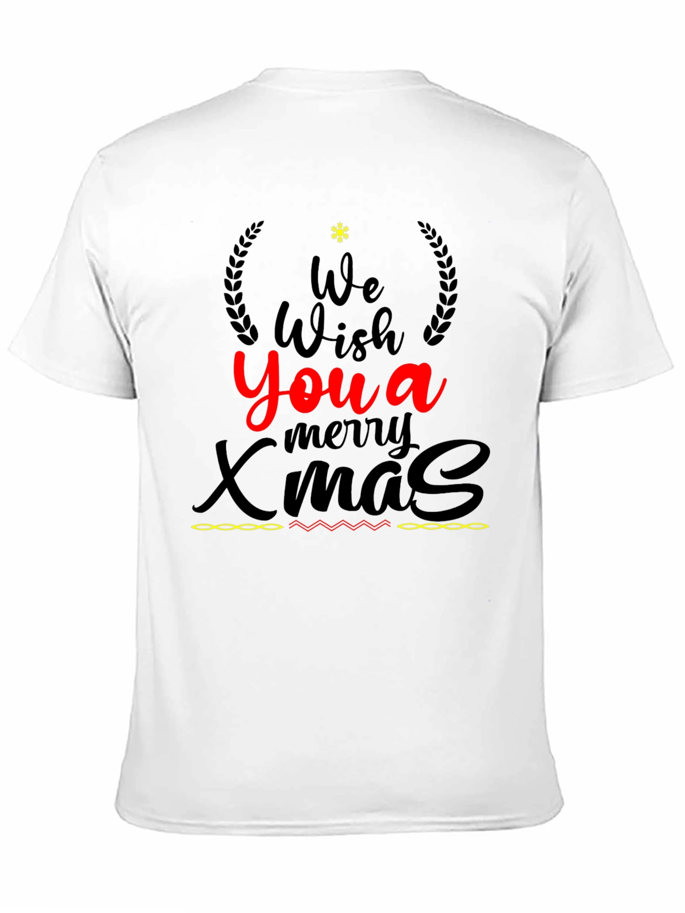 Festive We Wish You a Merry Xmas Graphic T-Shirt