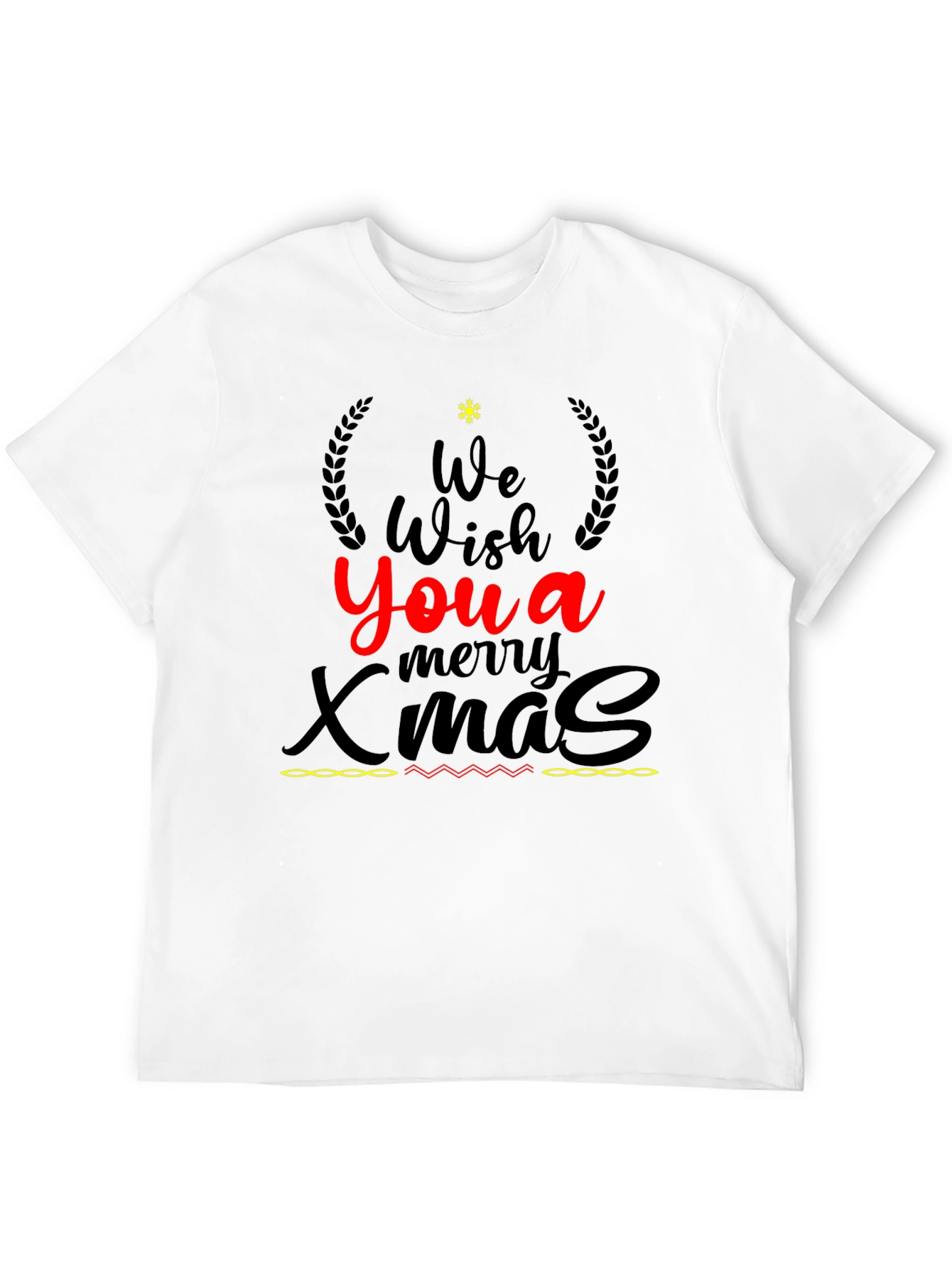 Festive We Wish You a Merry Xmas Graphic T-Shirt