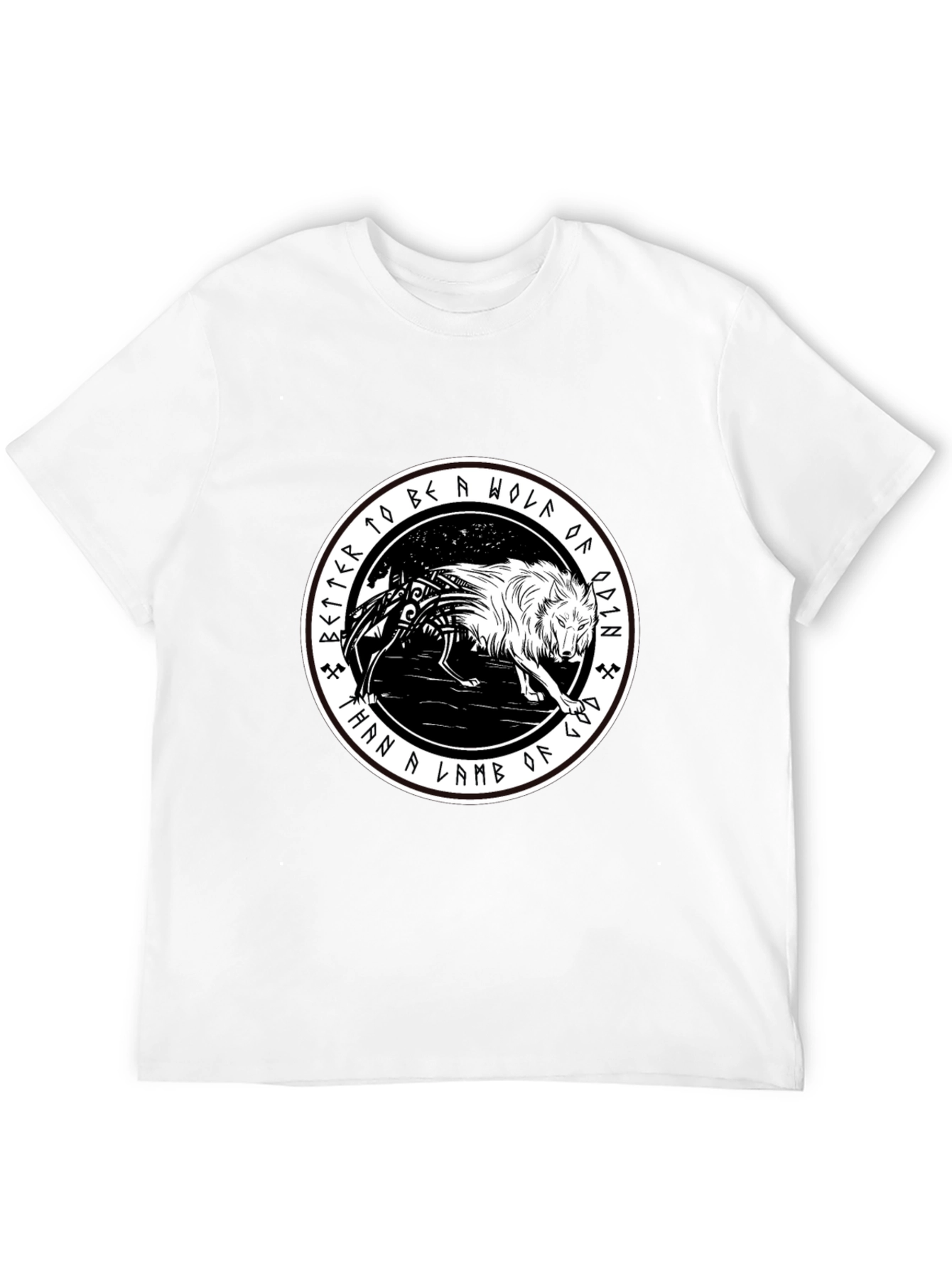 Odin Wolf Graphic Tee - Viking Inspired T-Shirt