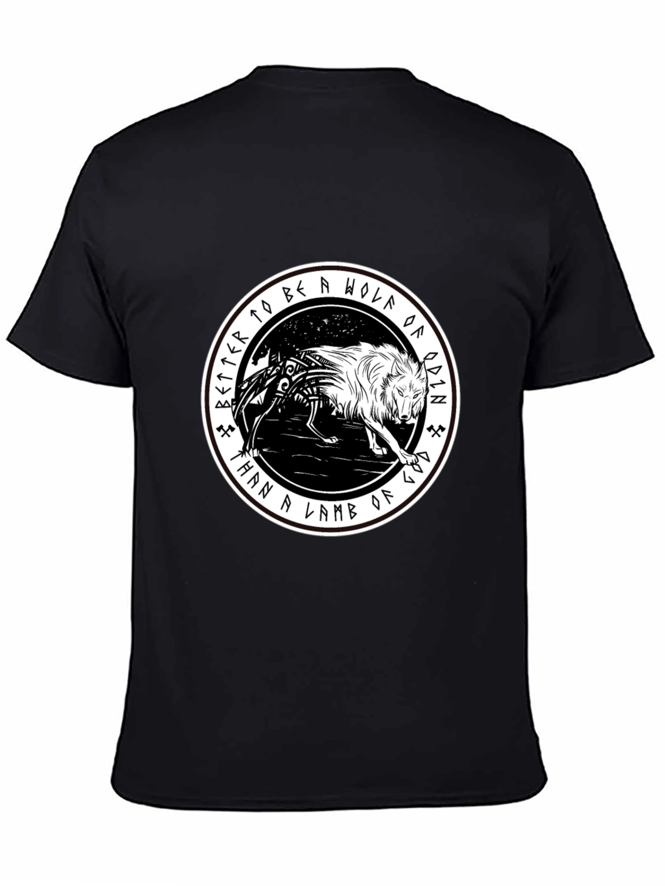 Odin Wolf Graphic Tee - Viking Inspired T-Shirt