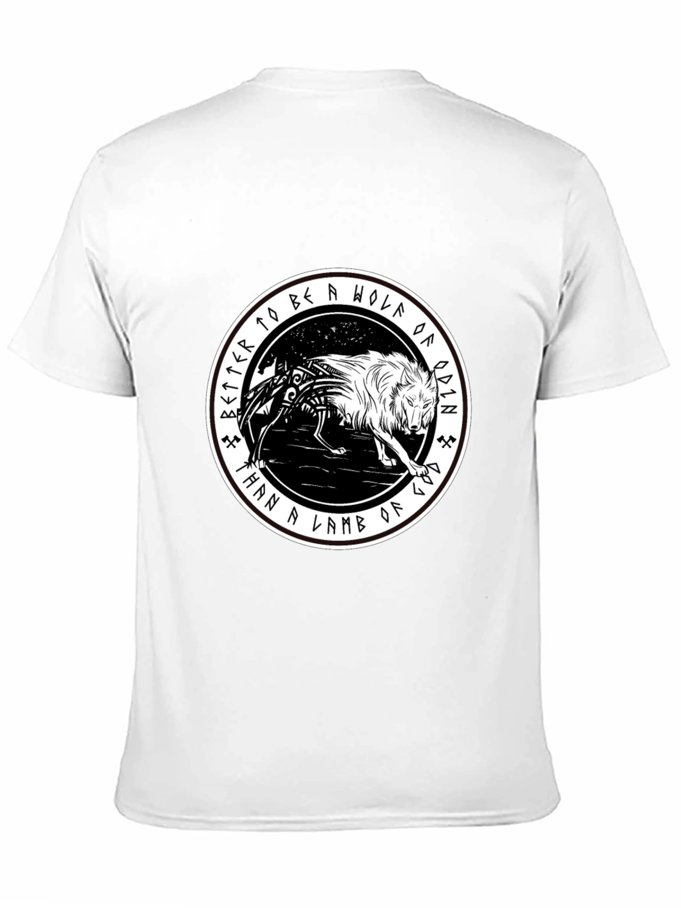 Odin Wolf Graphic Tee - Viking Inspired T-Shirt