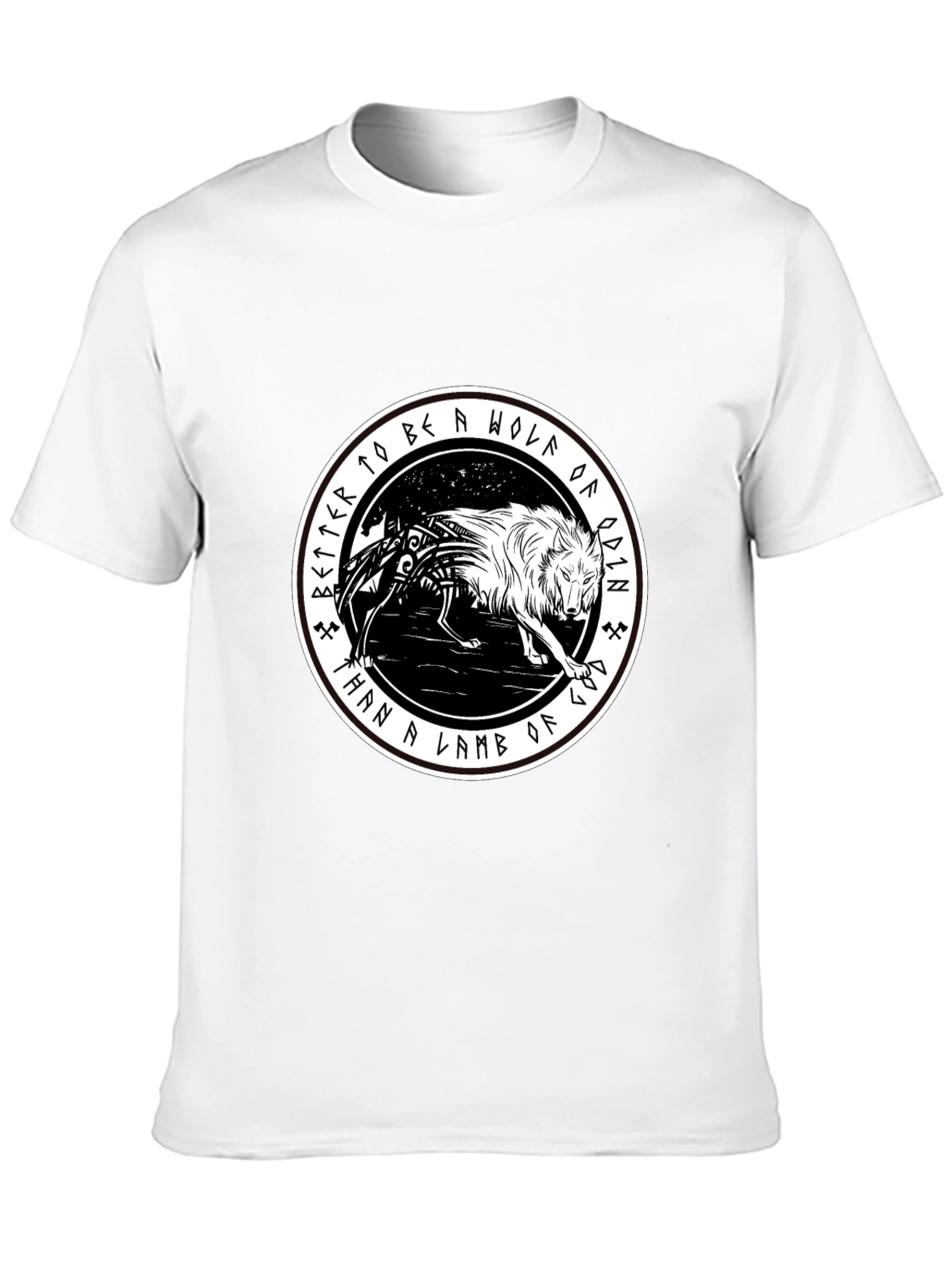 Odin Wolf Graphic Tee - Viking Inspired T-Shirt