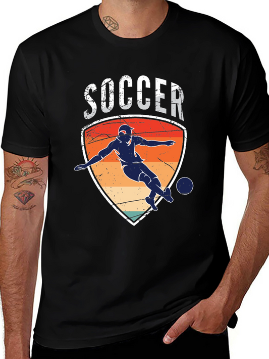 Soccer Player Graphic Tee - Retro Style