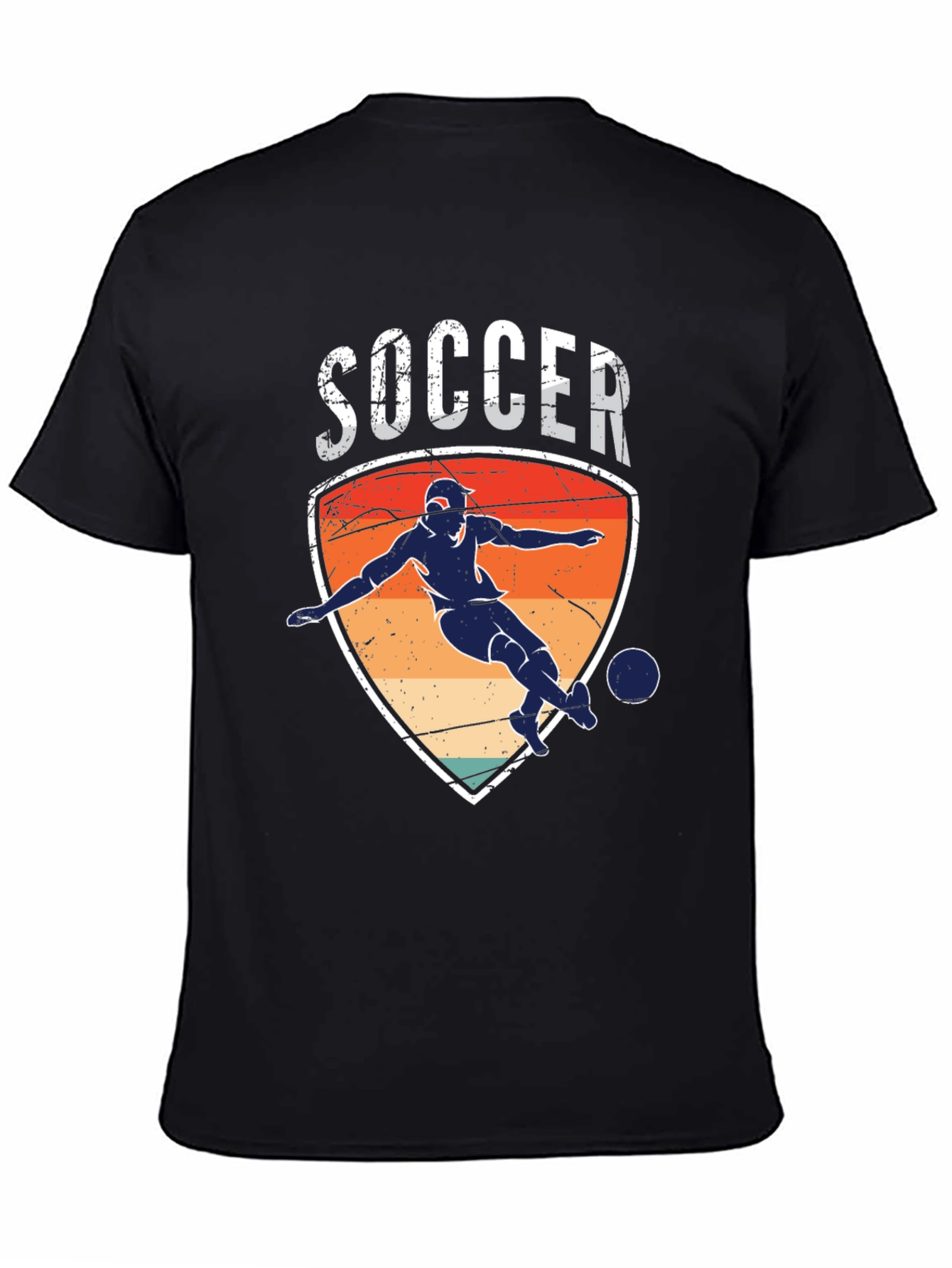 Soccer Player Graphic Tee - Retro Style