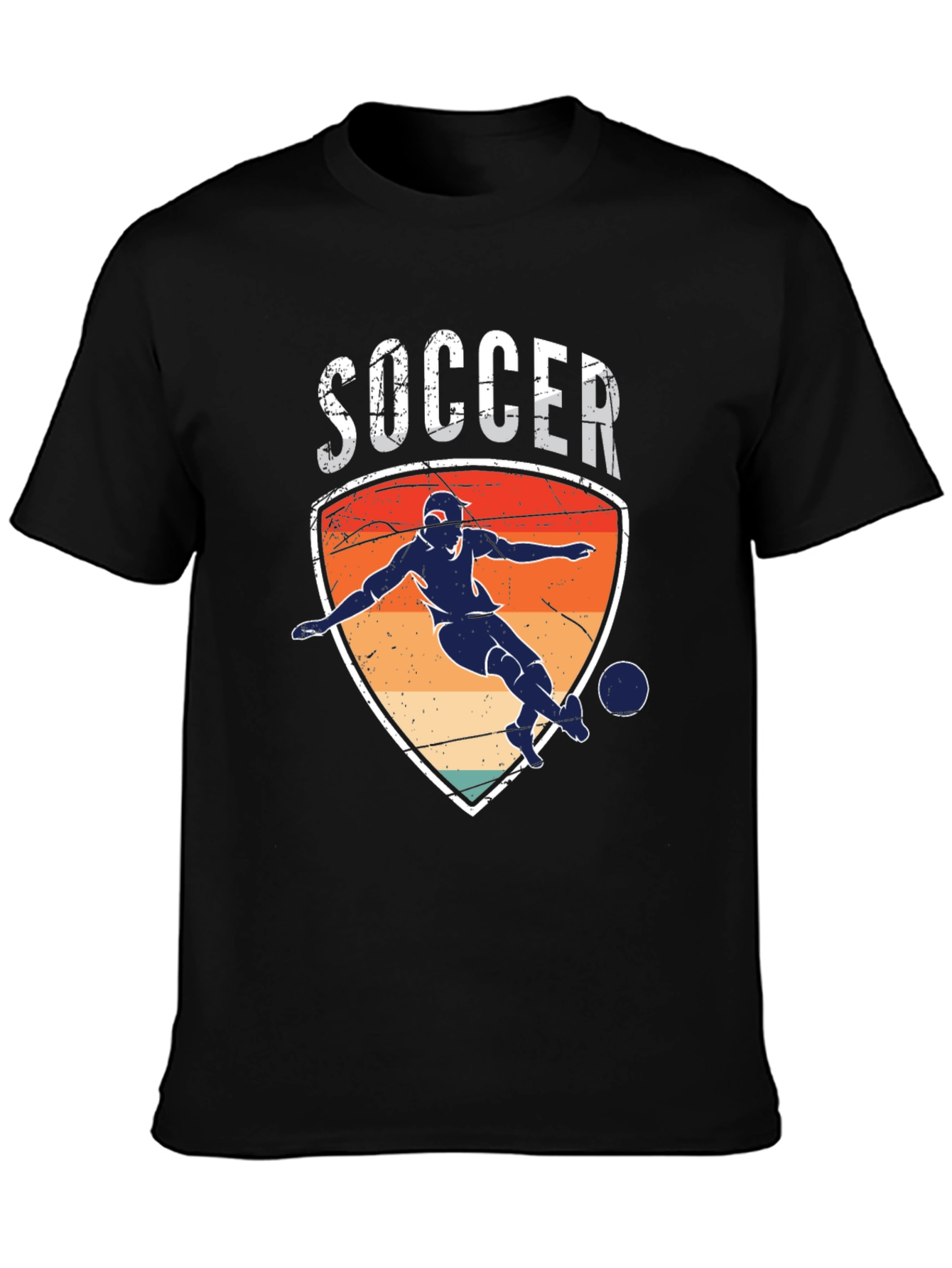 Soccer Player Graphic Tee - Retro Style