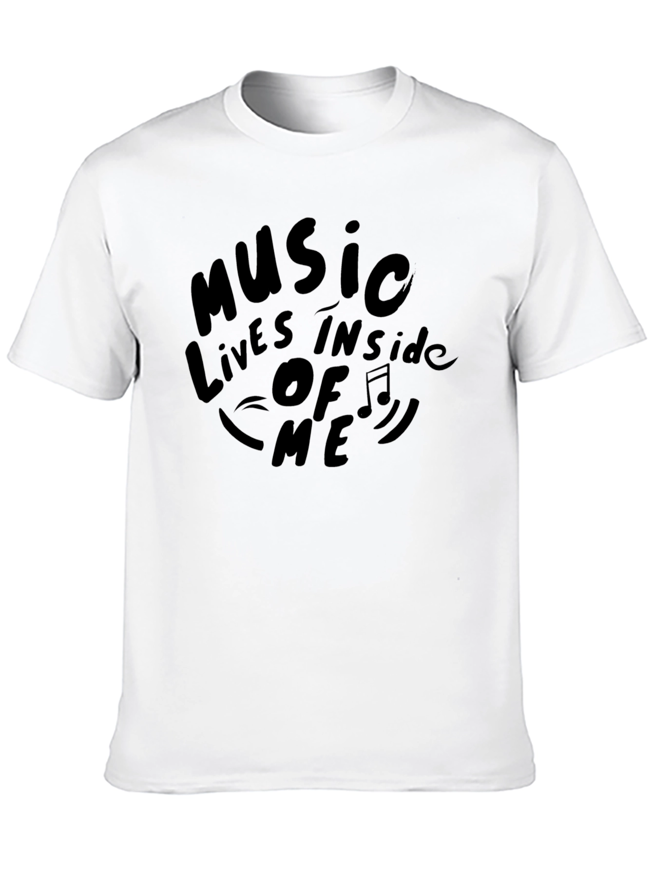 Music Lives Inside Me Black Graphic Tee