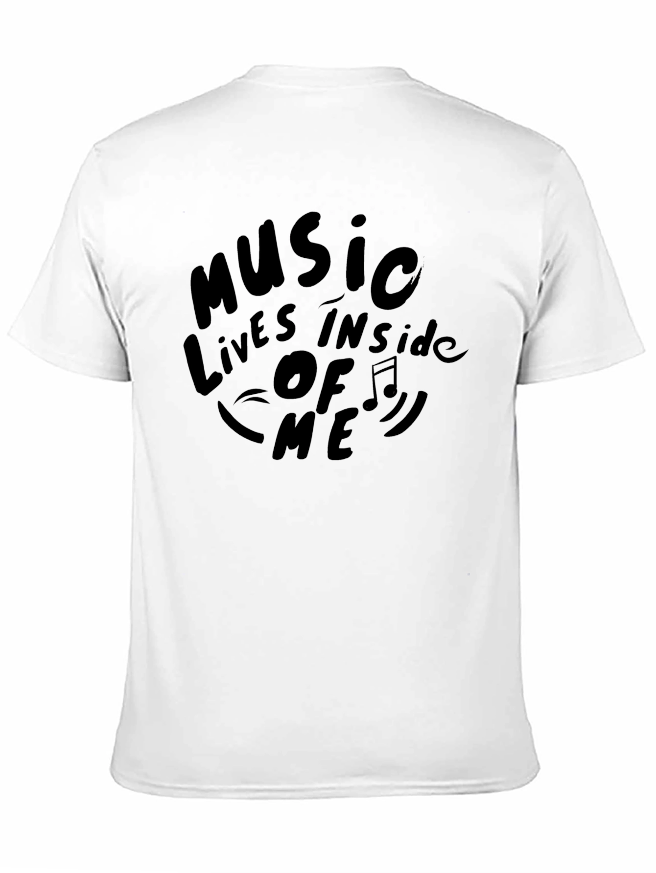 Music Lives Inside Me Black Graphic Tee