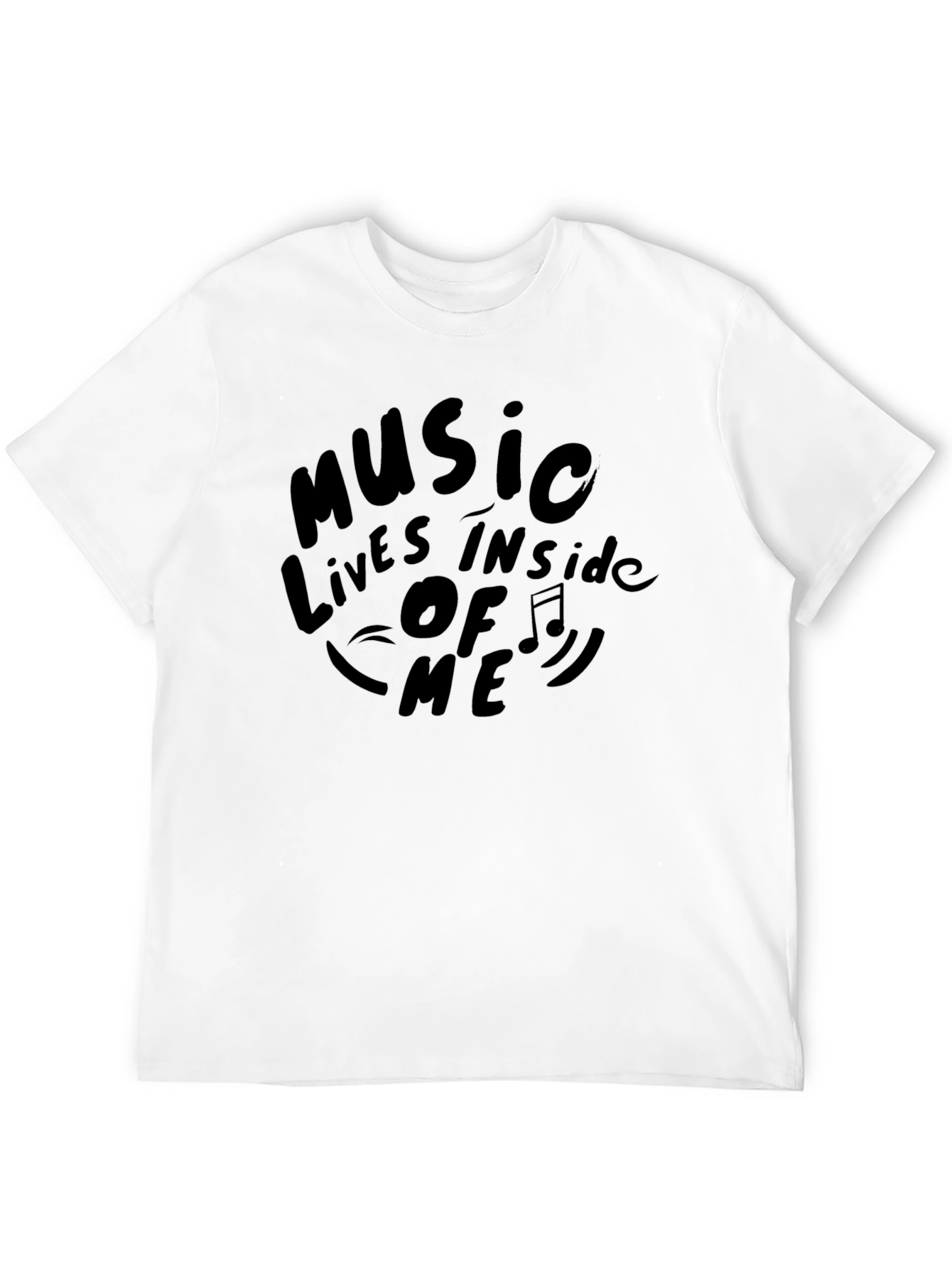 Music Lives Inside Me Black Graphic Tee