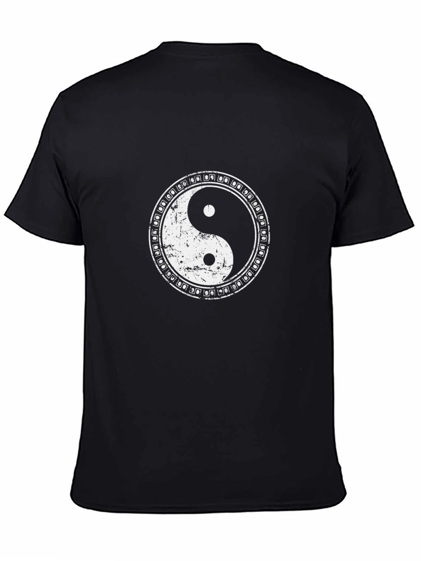 Yin Yang Symbol Graphic Black T-Shirt