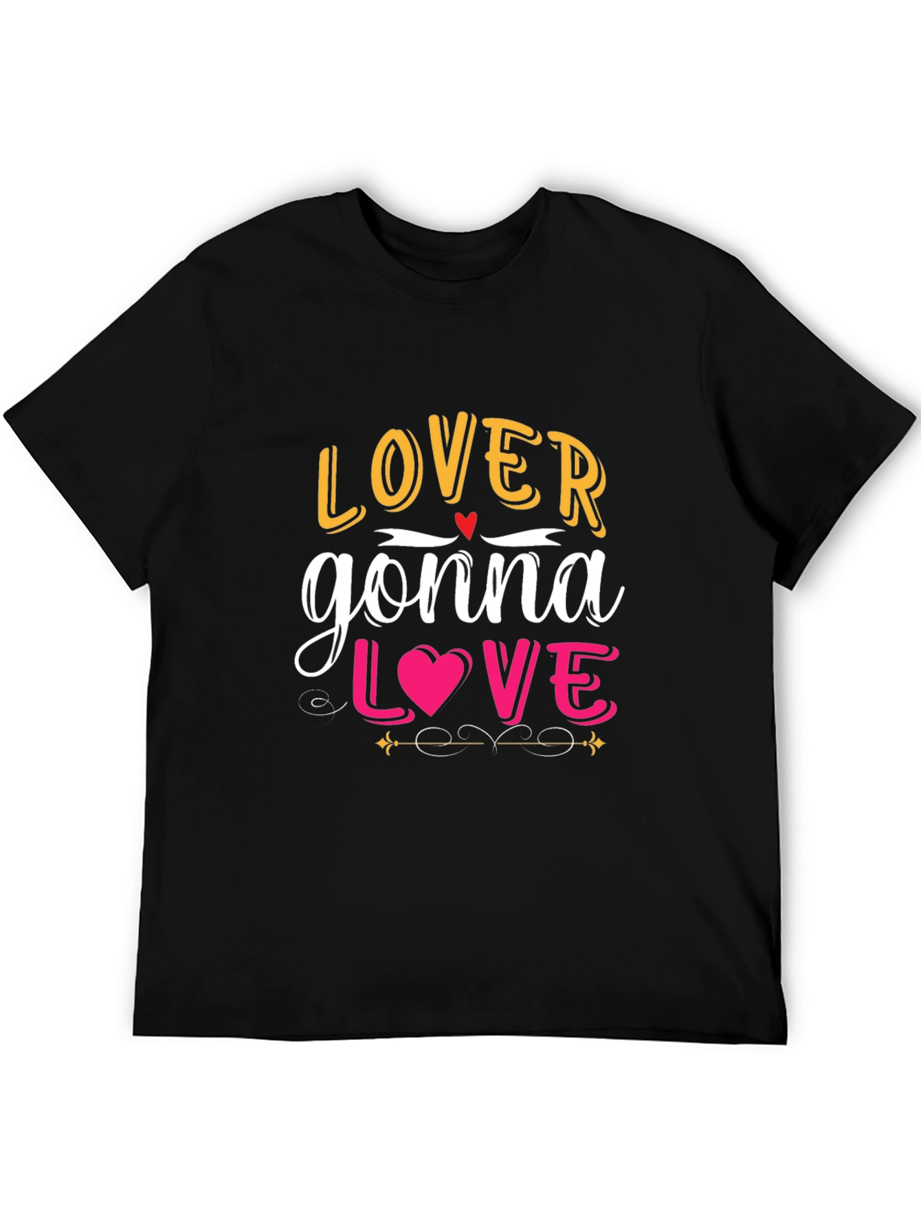 Lover Gonna Love Graphic Black T-Shirt