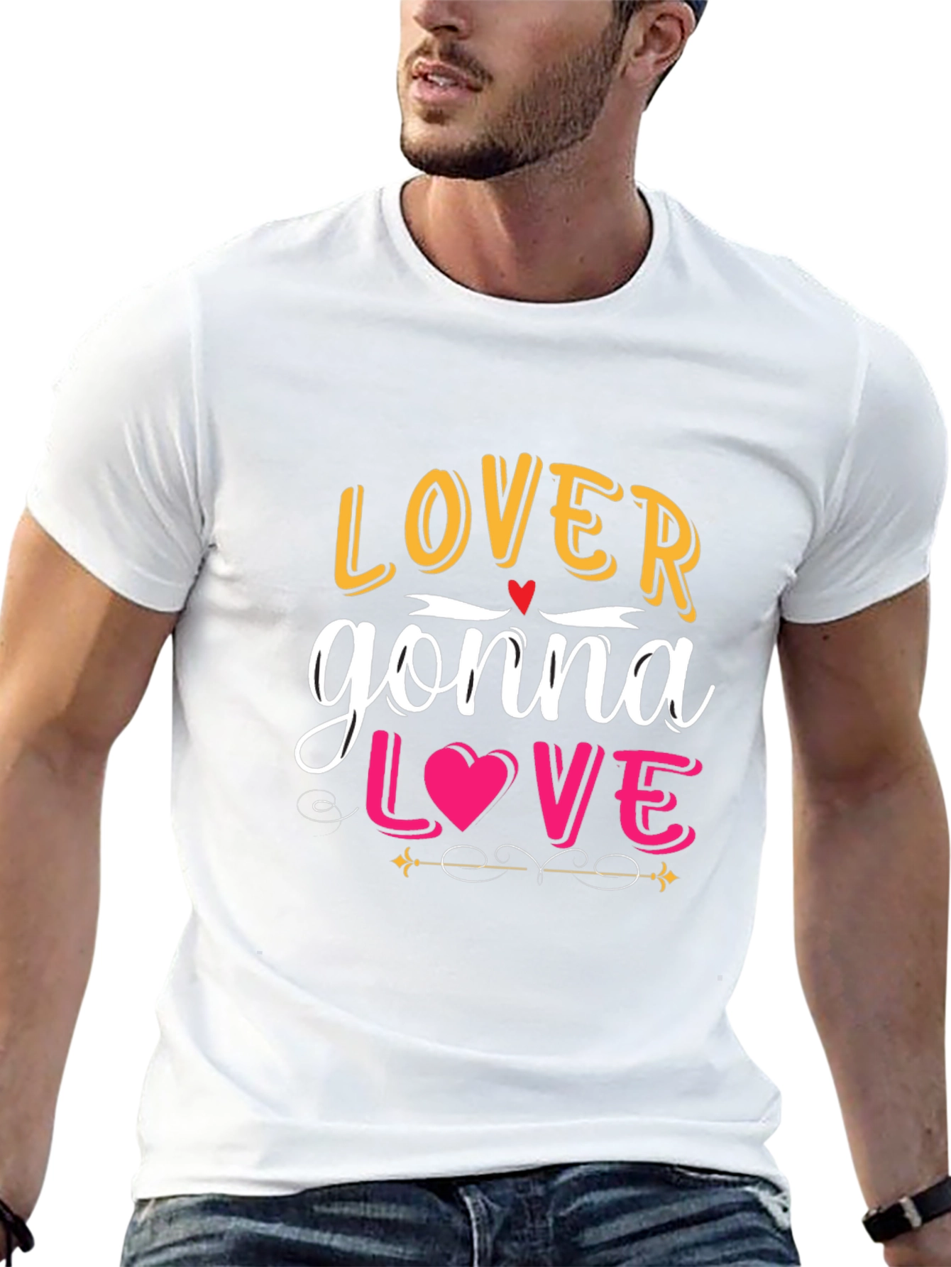 Lover Gonna Love Graphic Black T-Shirt