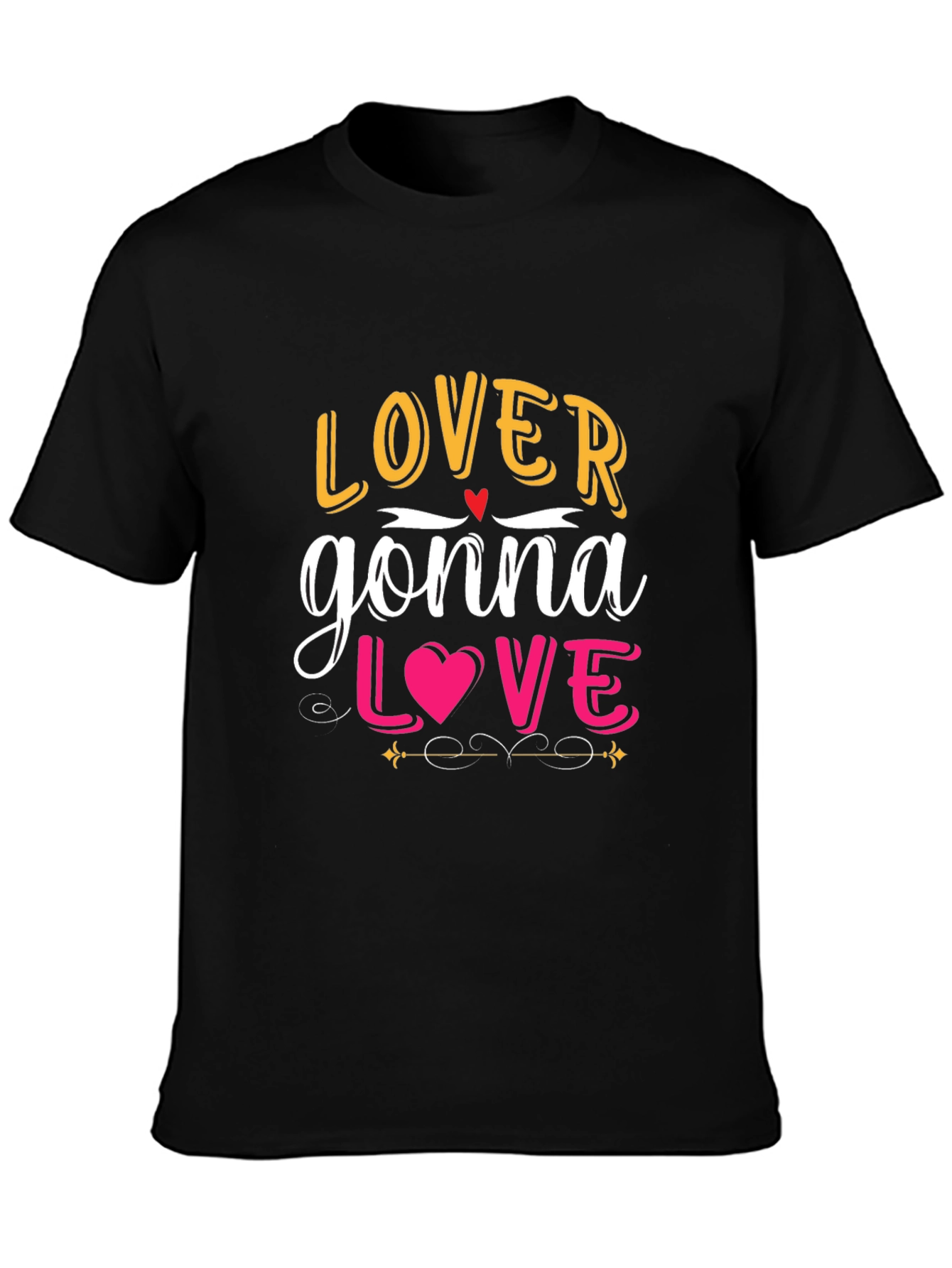 Lover Gonna Love Graphic Black T-Shirt