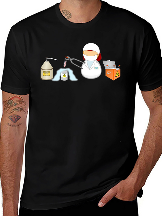 Scientist Cartoon Graphic Tee - Cool Science Shirt