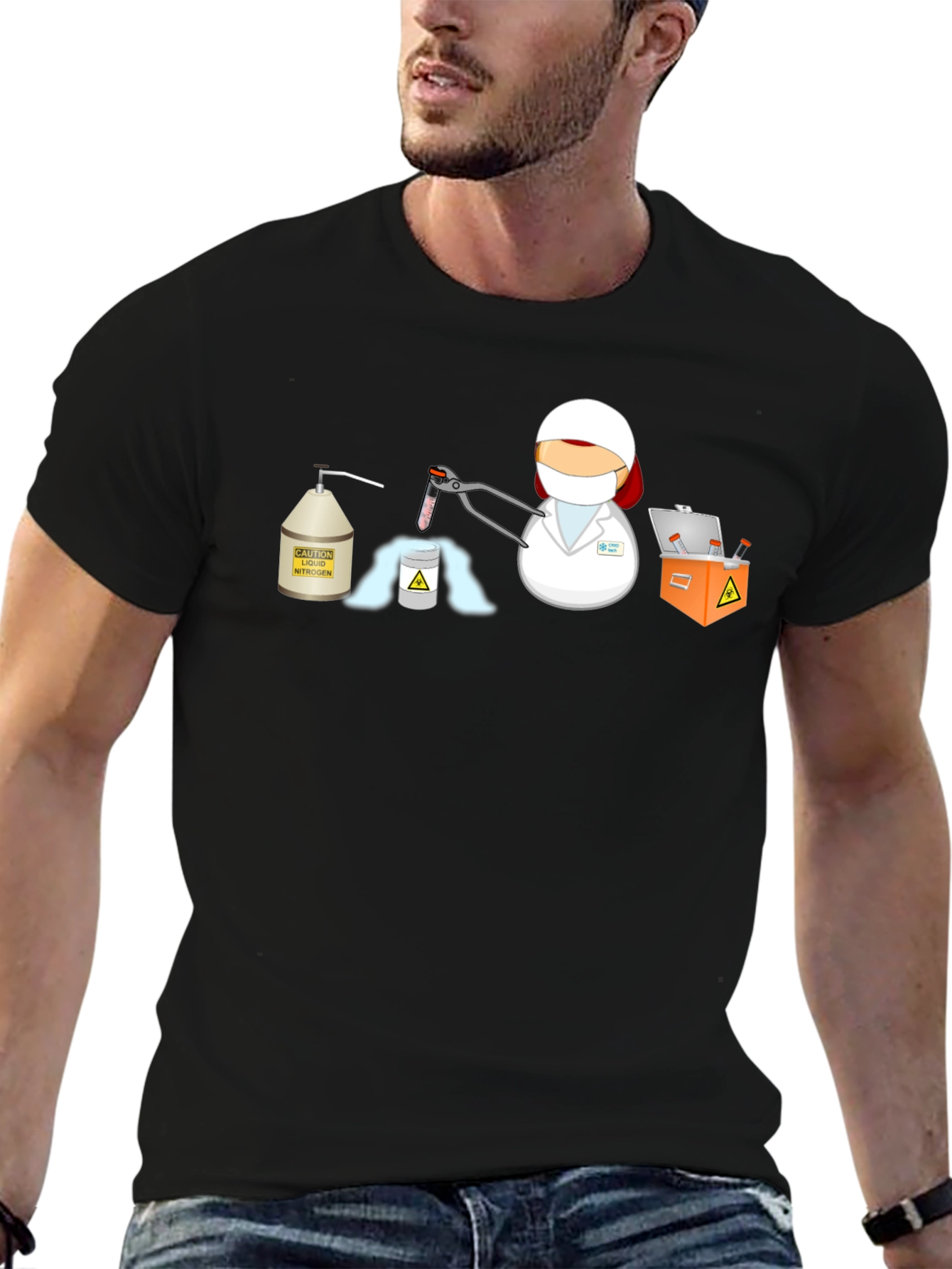 Scientist Cartoon Graphic Tee - Cool Science Shirt