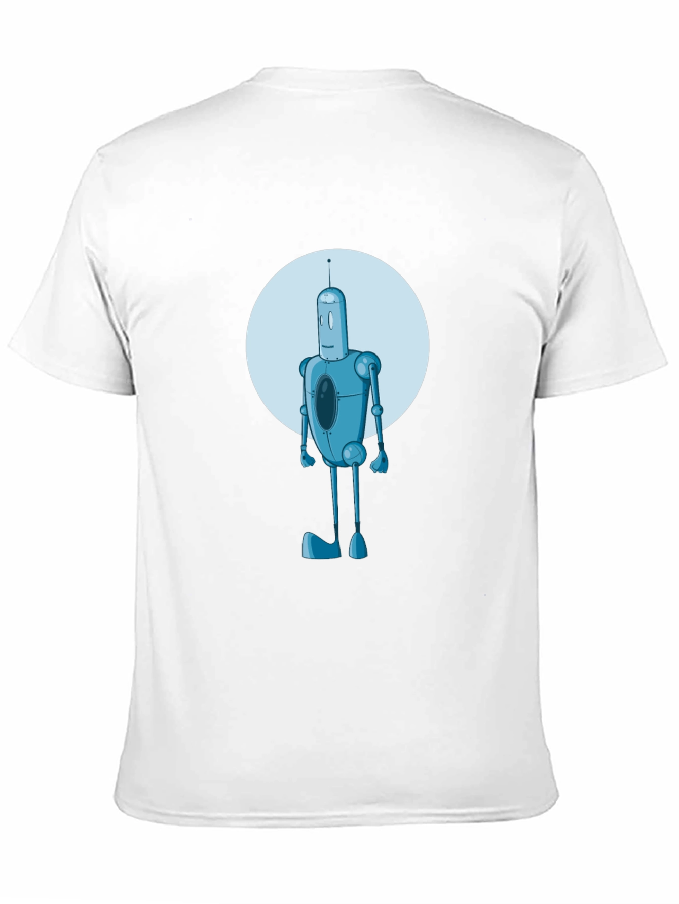 Robot Graphic Print Black Tee