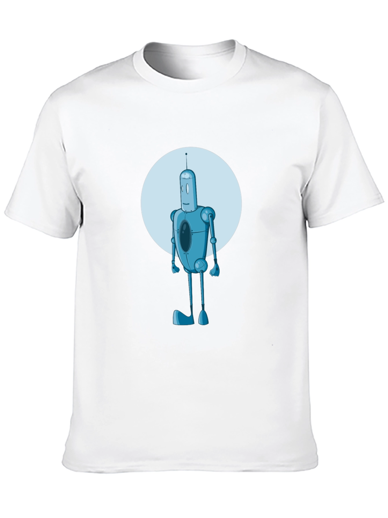 Robot Graphic Print Black Tee