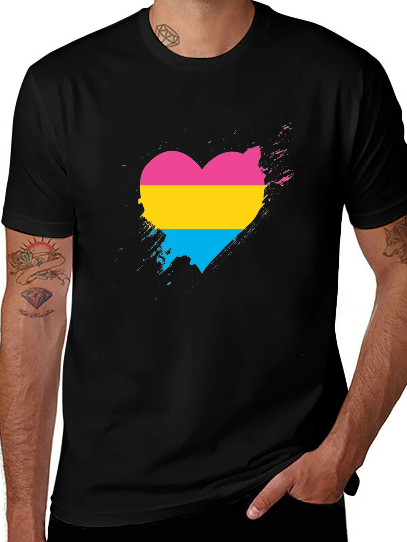 Pansexual Pride Heart T-Shirt