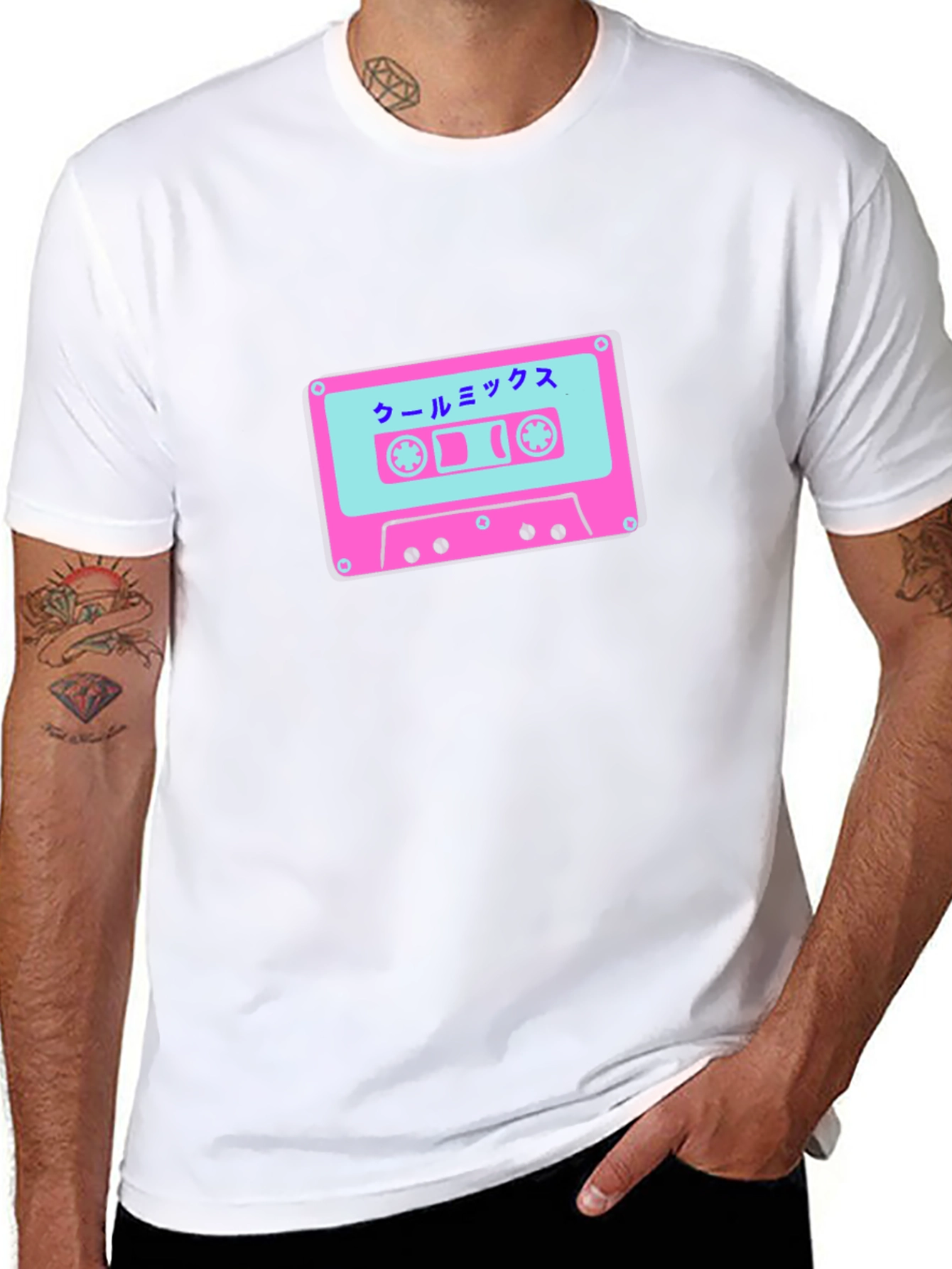 Retro Cassette Tape Graphic Tee - Cool Mix