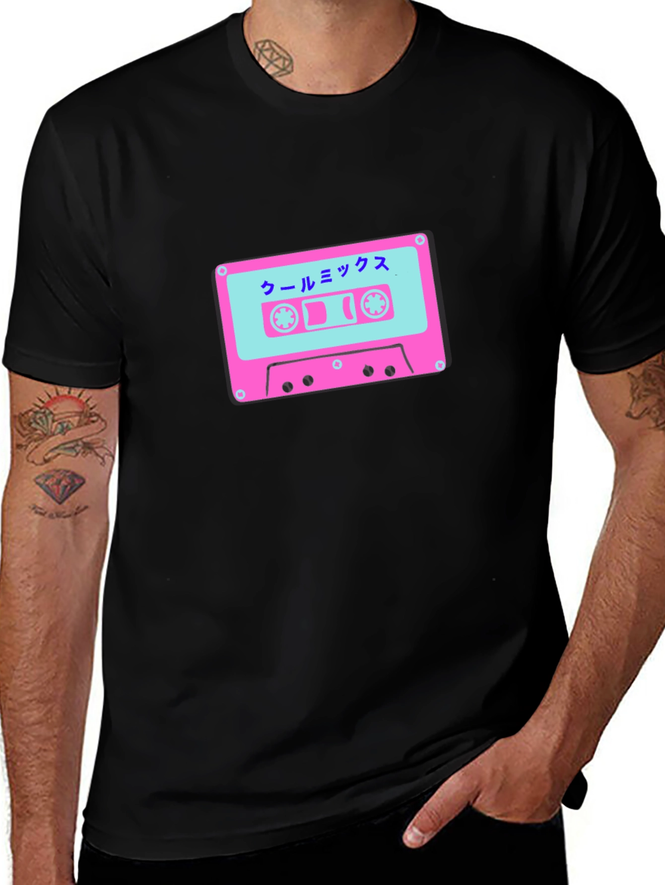 Retro Cassette Tape Graphic Tee - Cool Mix