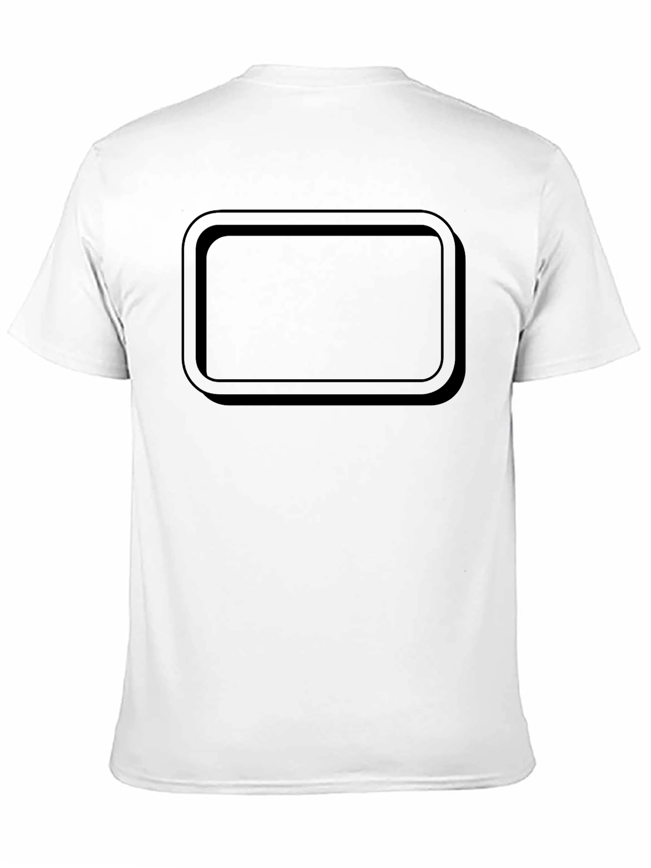 Mens Black T-Shirt with Rectangular Graphic