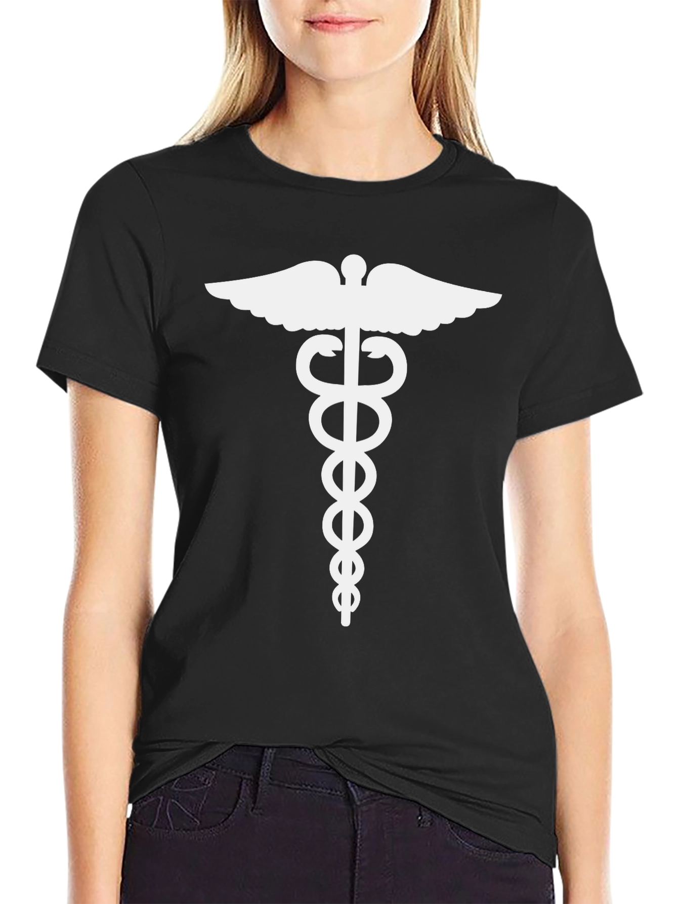 Caduceus Symbol T-Shirt - Medical Profession Tee