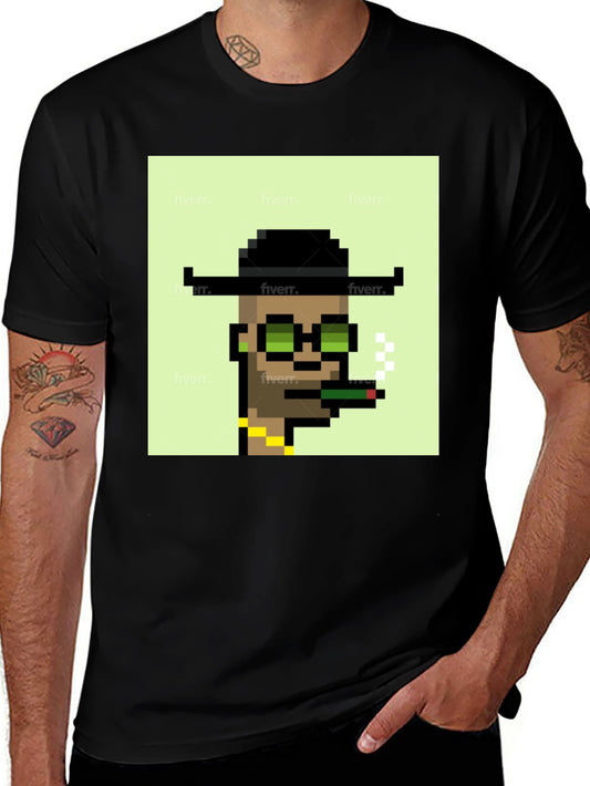 Pixel Art T-Shirt - Crypto Punk Inspired Design