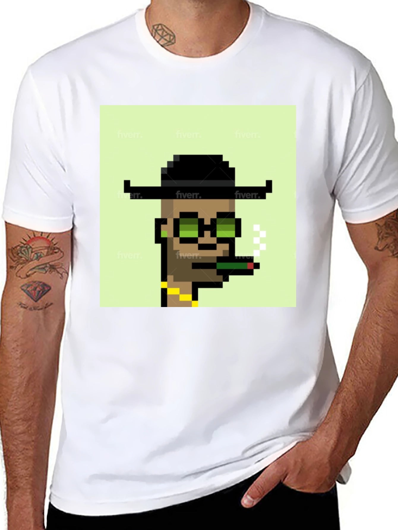 Pixel Art T-Shirt - Crypto Punk Inspired Design