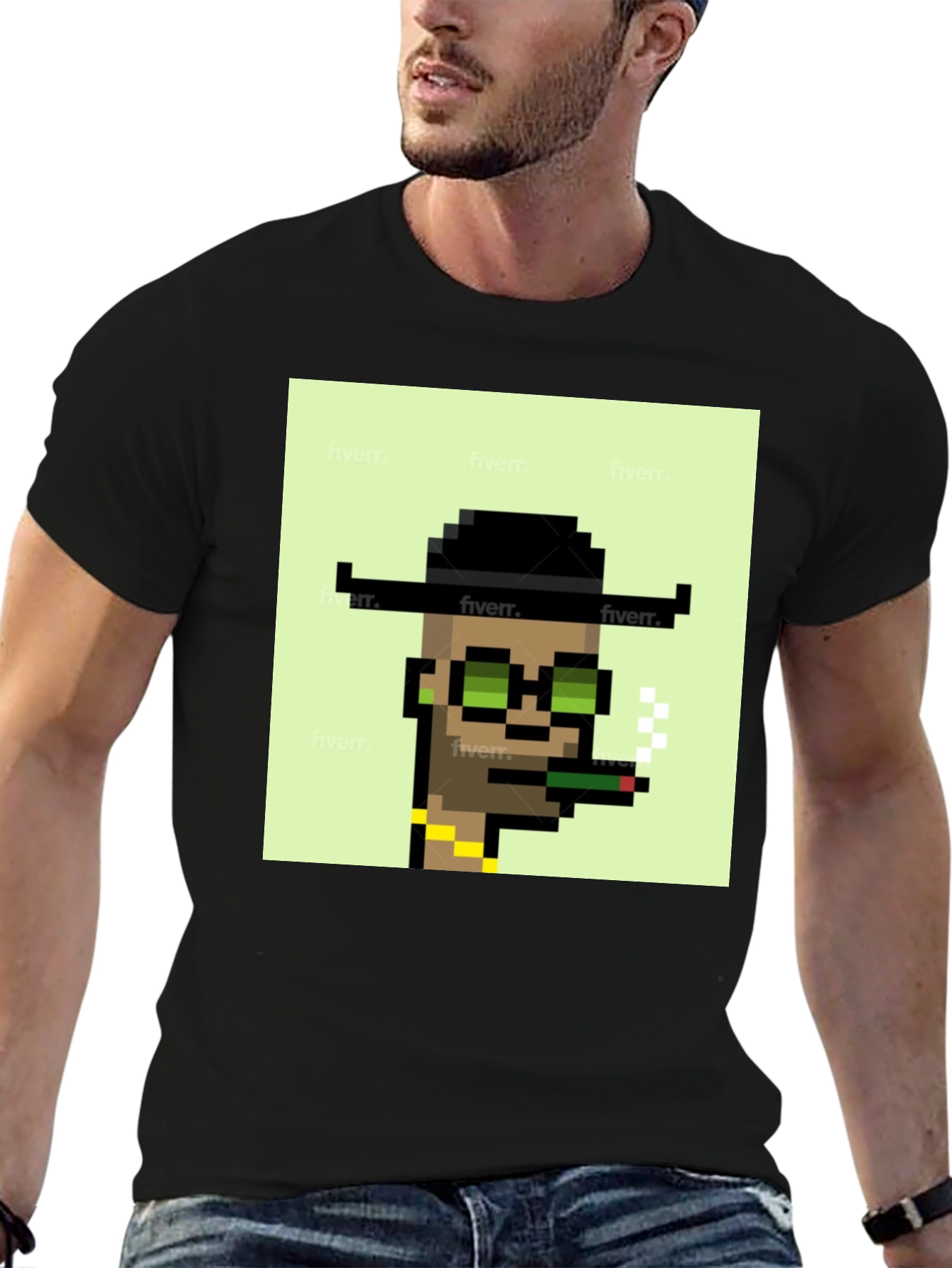 Pixel Art T-Shirt - Crypto Punk Inspired Design