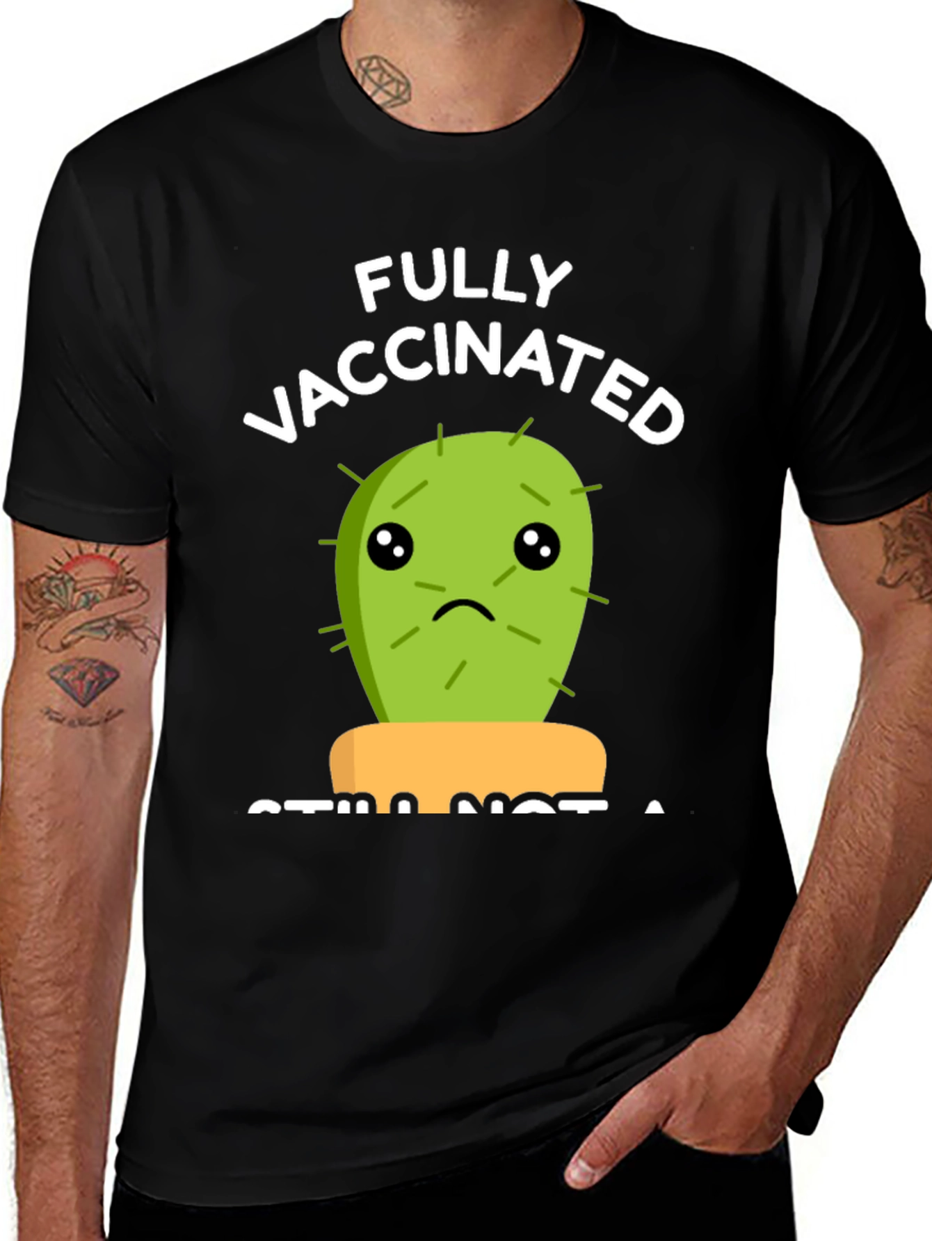 Fully Vaccinated Cactus Graphic Tee