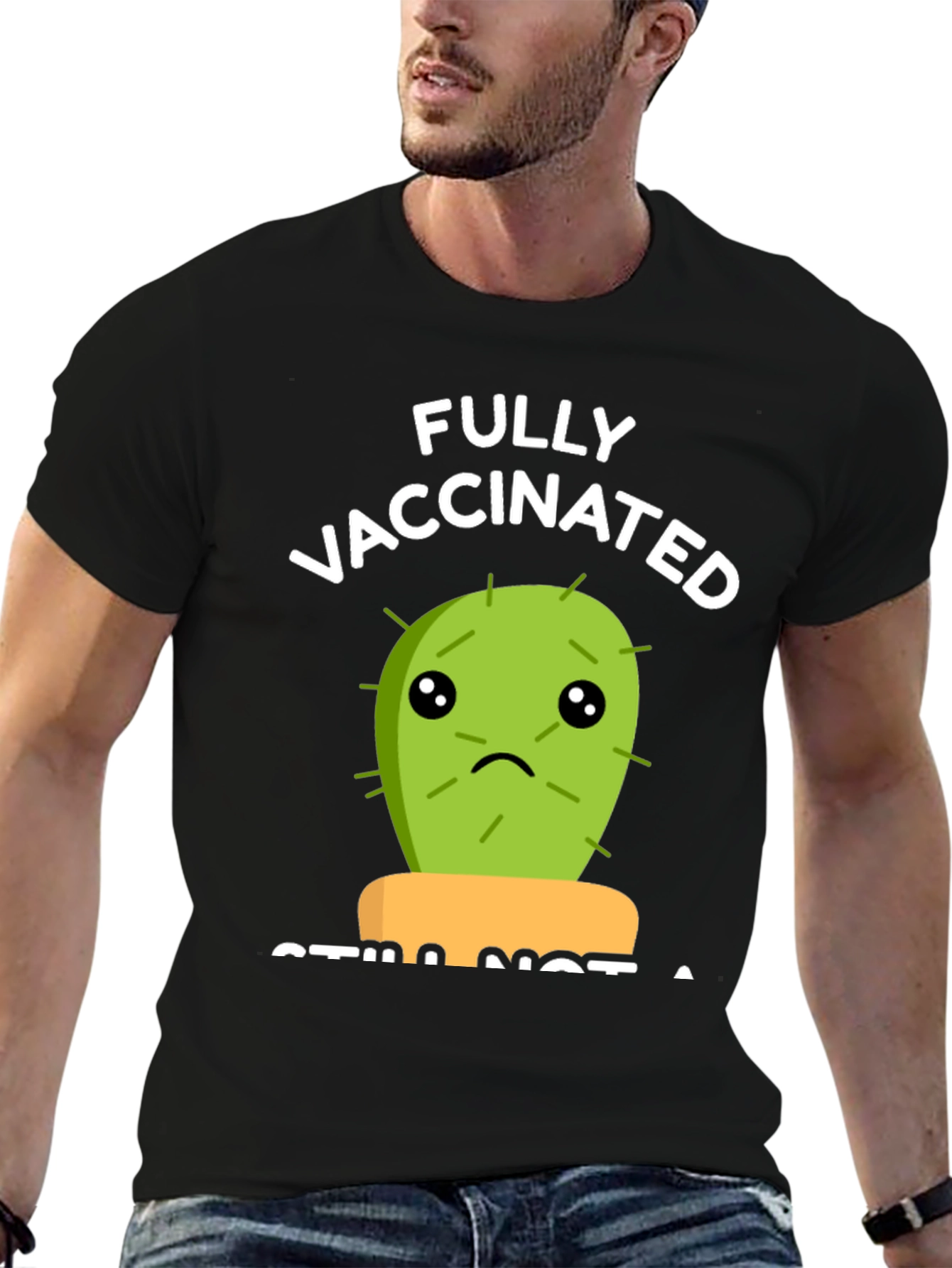 Fully Vaccinated Cactus Graphic Tee