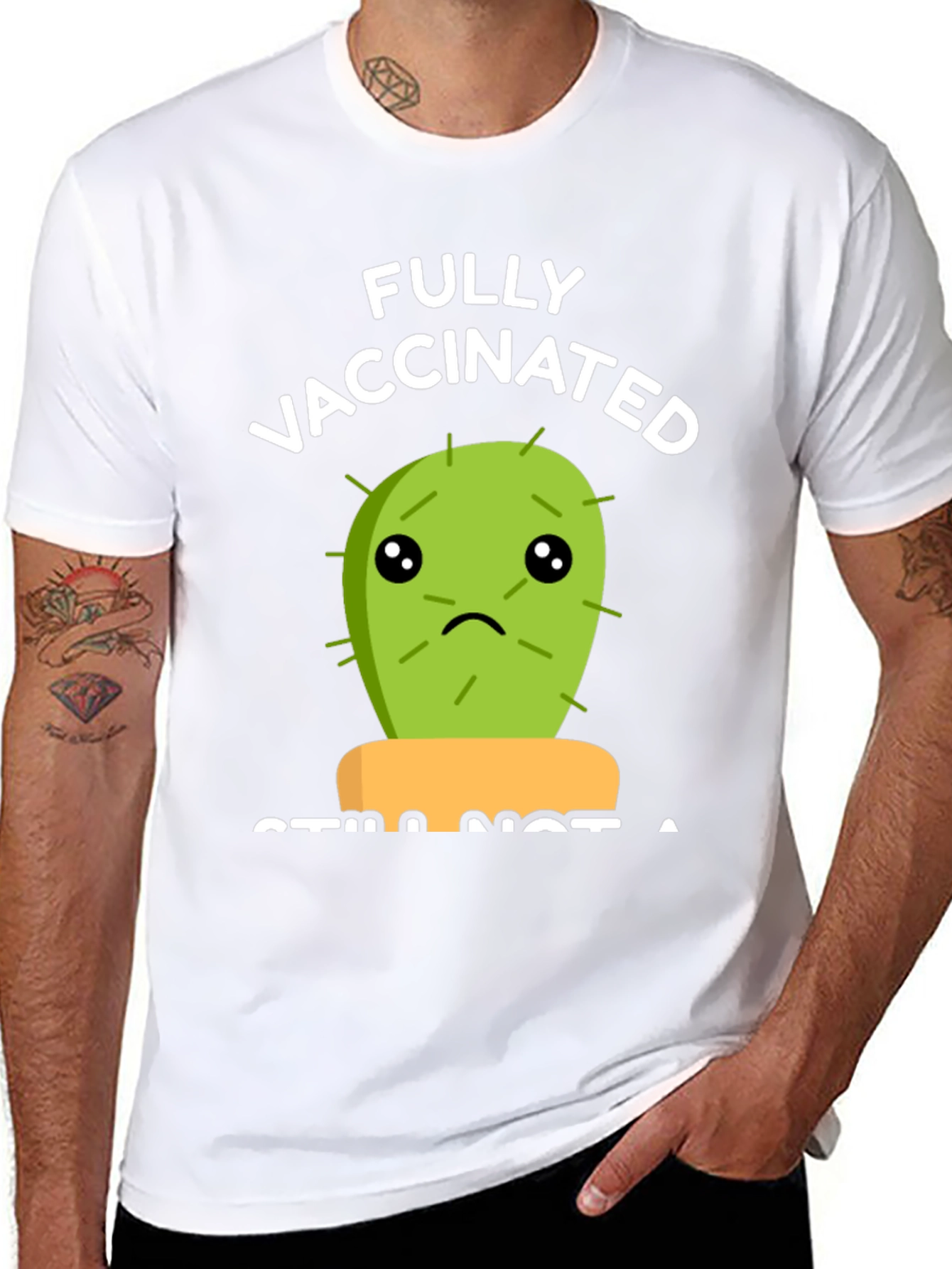 Fully Vaccinated Cactus Graphic Tee