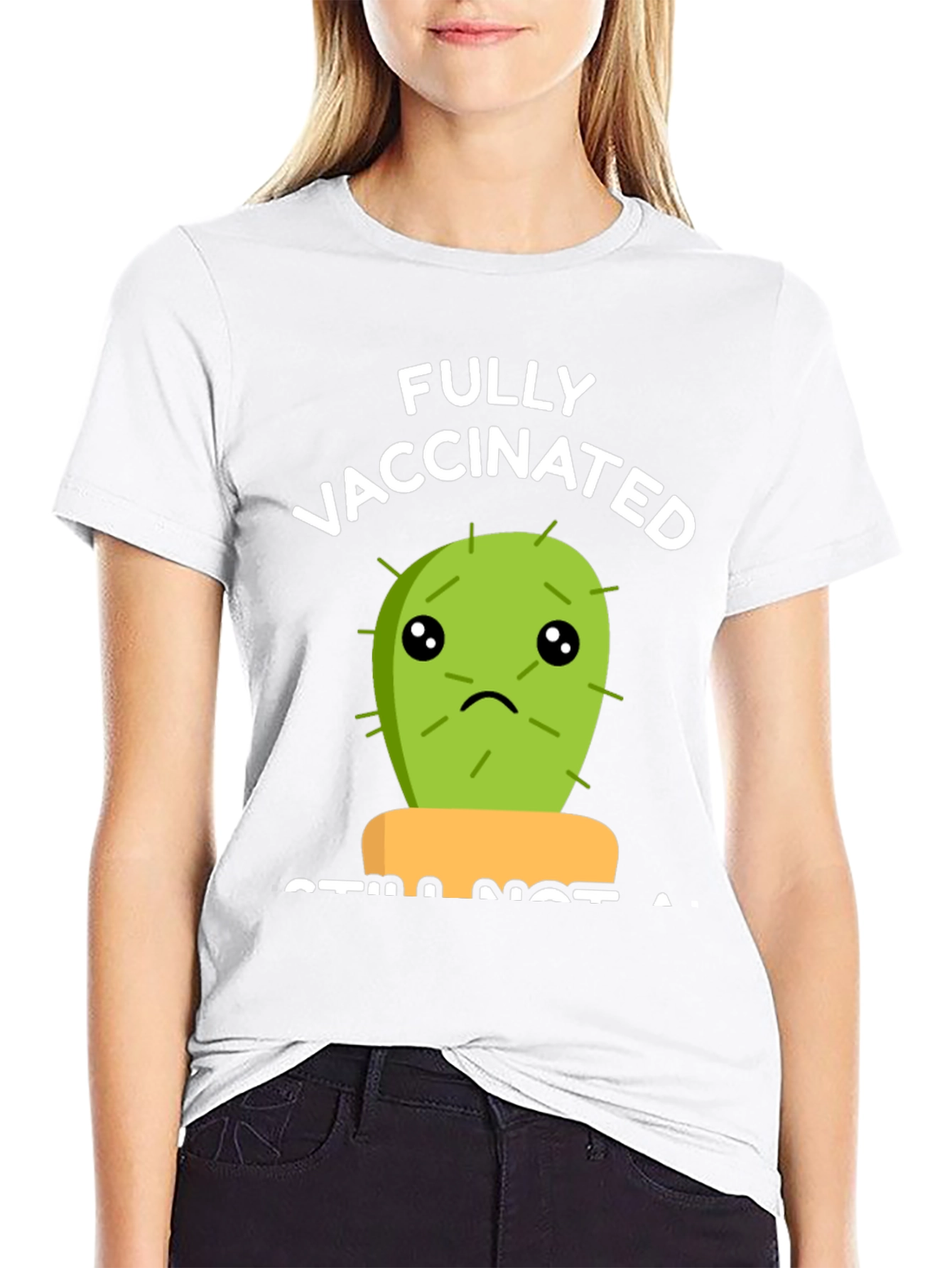 Fully Vaccinated Cactus Graphic Tee