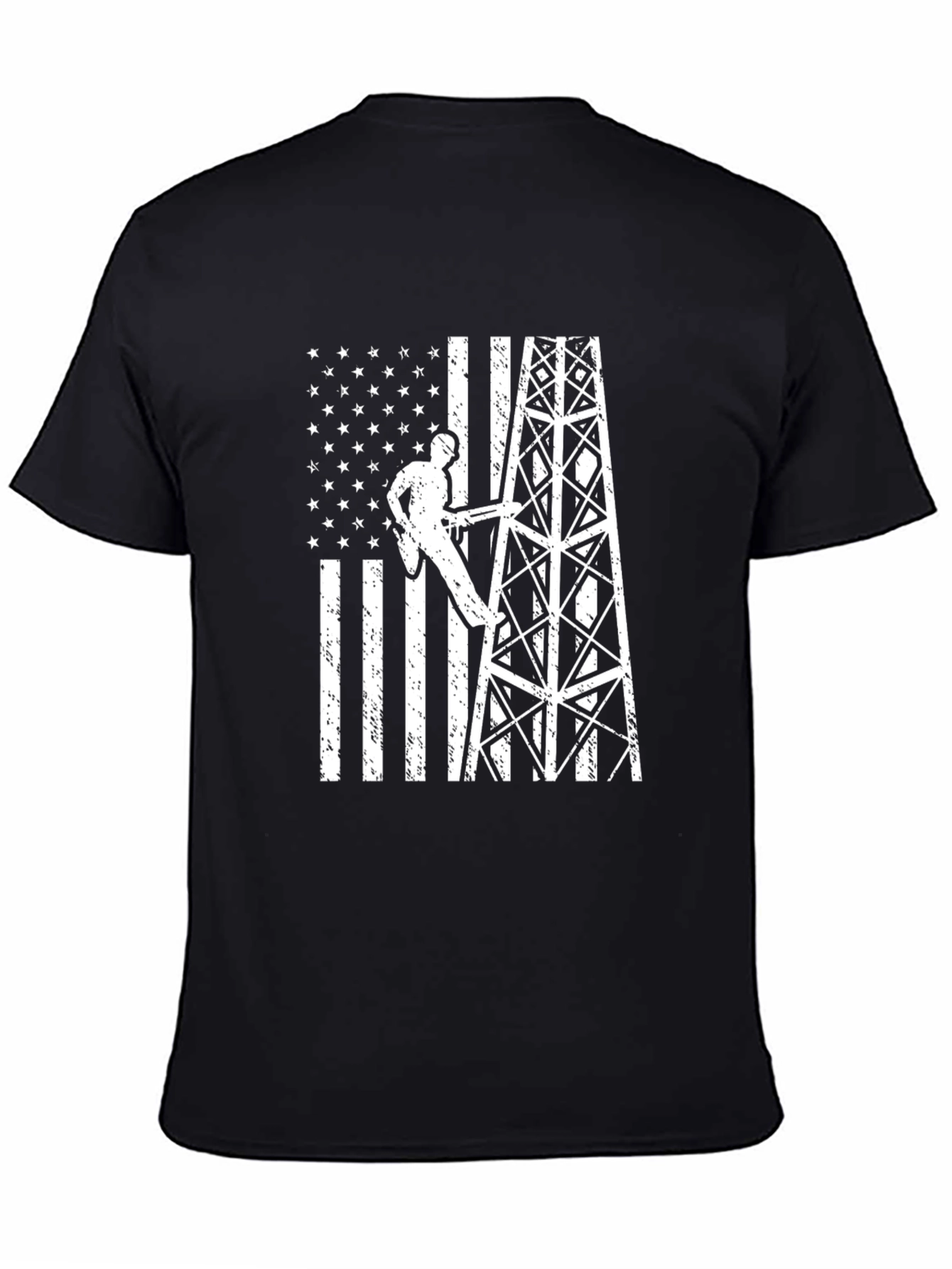 Lineman American Flag Graphic T-Shirt