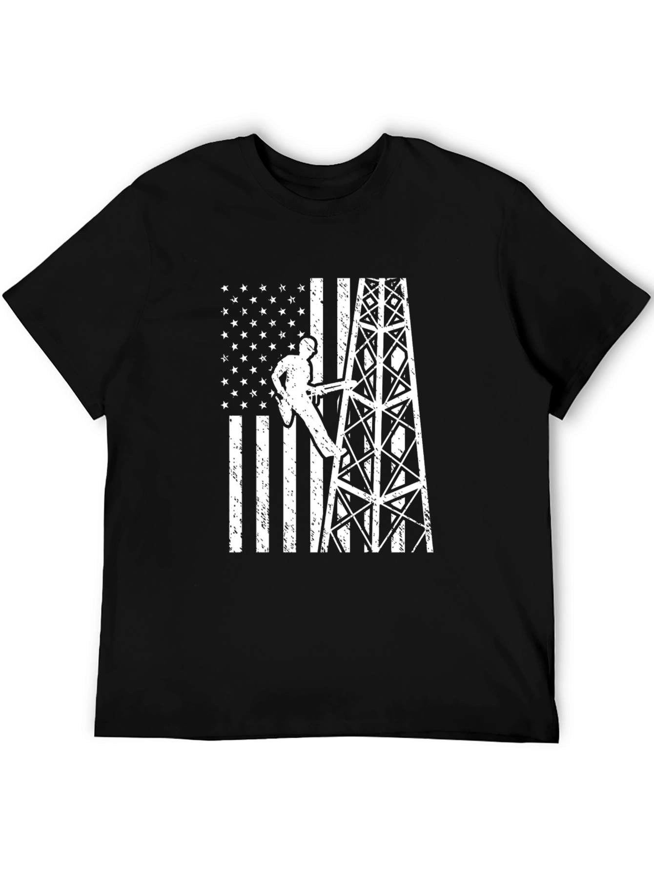 Lineman American Flag Graphic T-Shirt