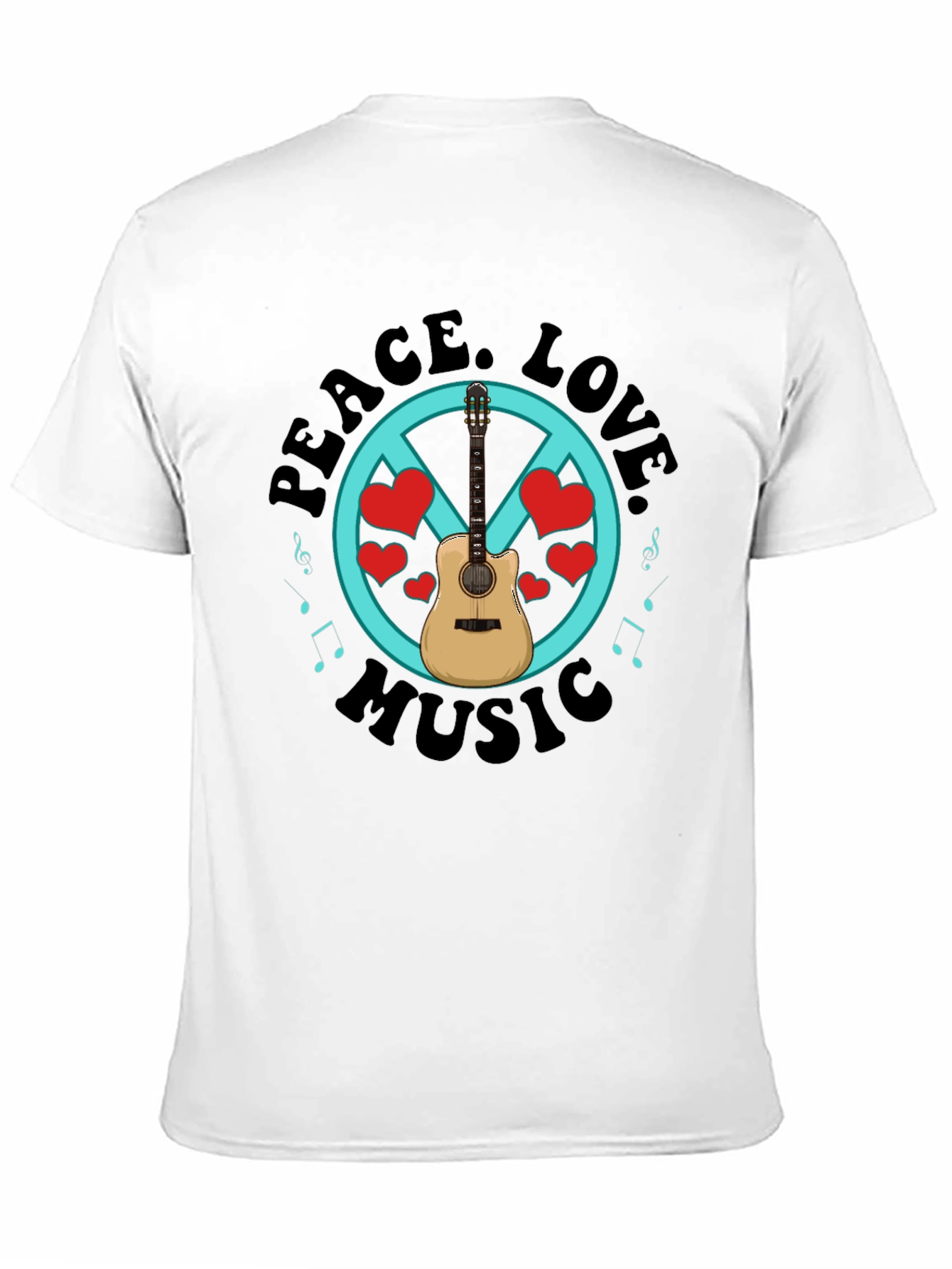 Peace Love Music Graphic T-Shirt