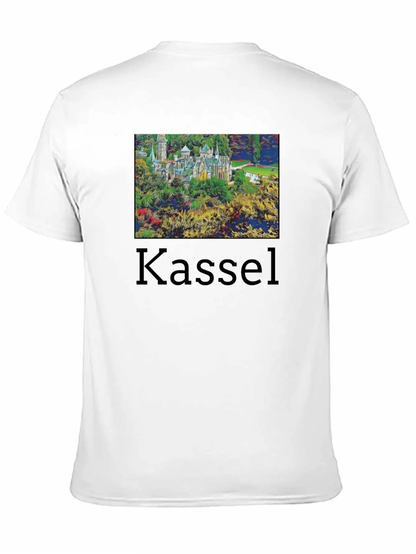 Kassel City Skyline Sights Silhouette Landmark Unisex Casual T-Shirt – Clean Design For Daily Comfort